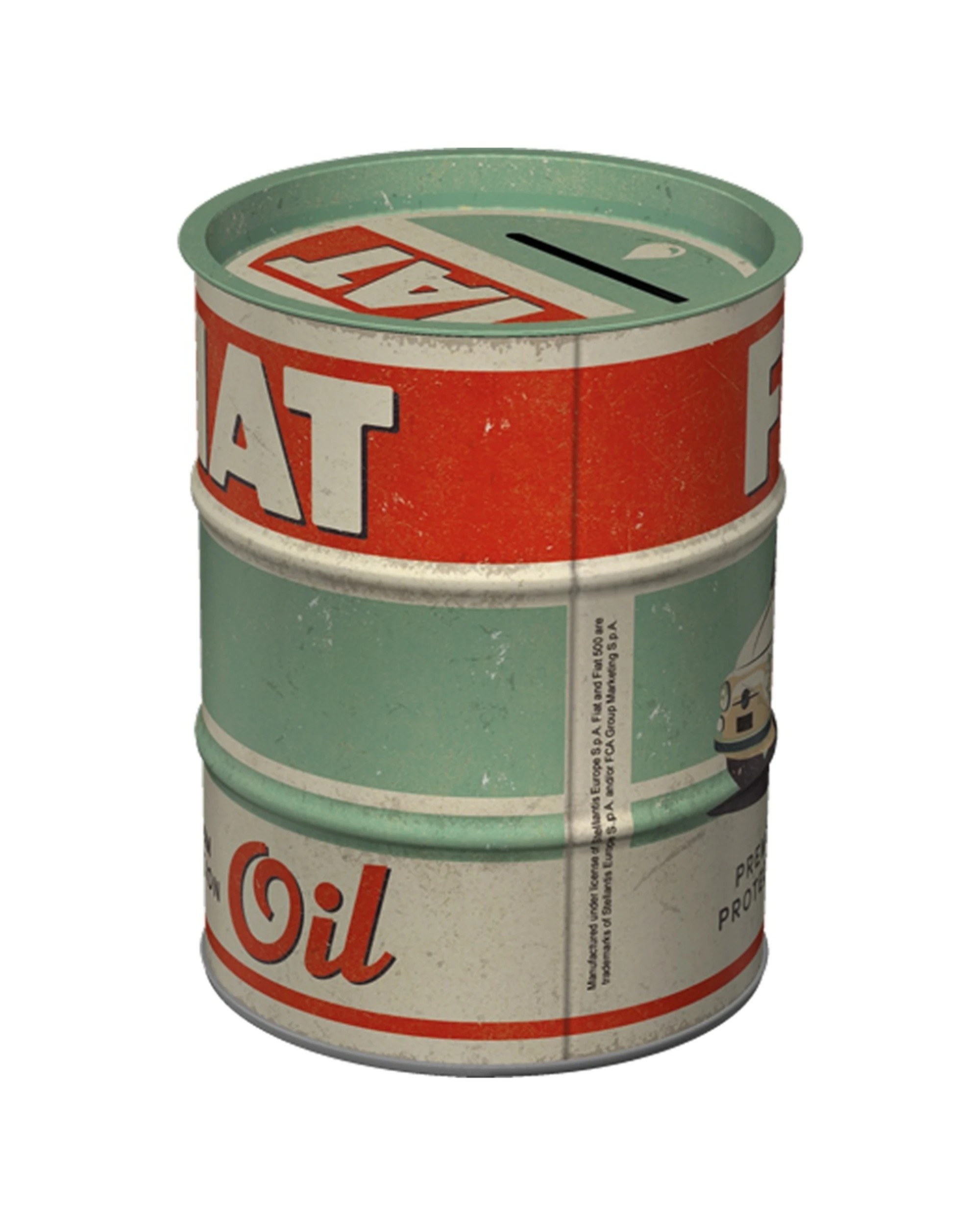 4 Nostalgic-Art Storage Money Box - Oil Fiat Premium Protection Embossed - Multi, 4 of 4