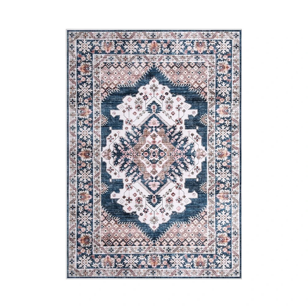 1 Artiss Floor Rug 200X290cm Large Washable Persian Area Rug Living Room - Blue, 1 of 9
