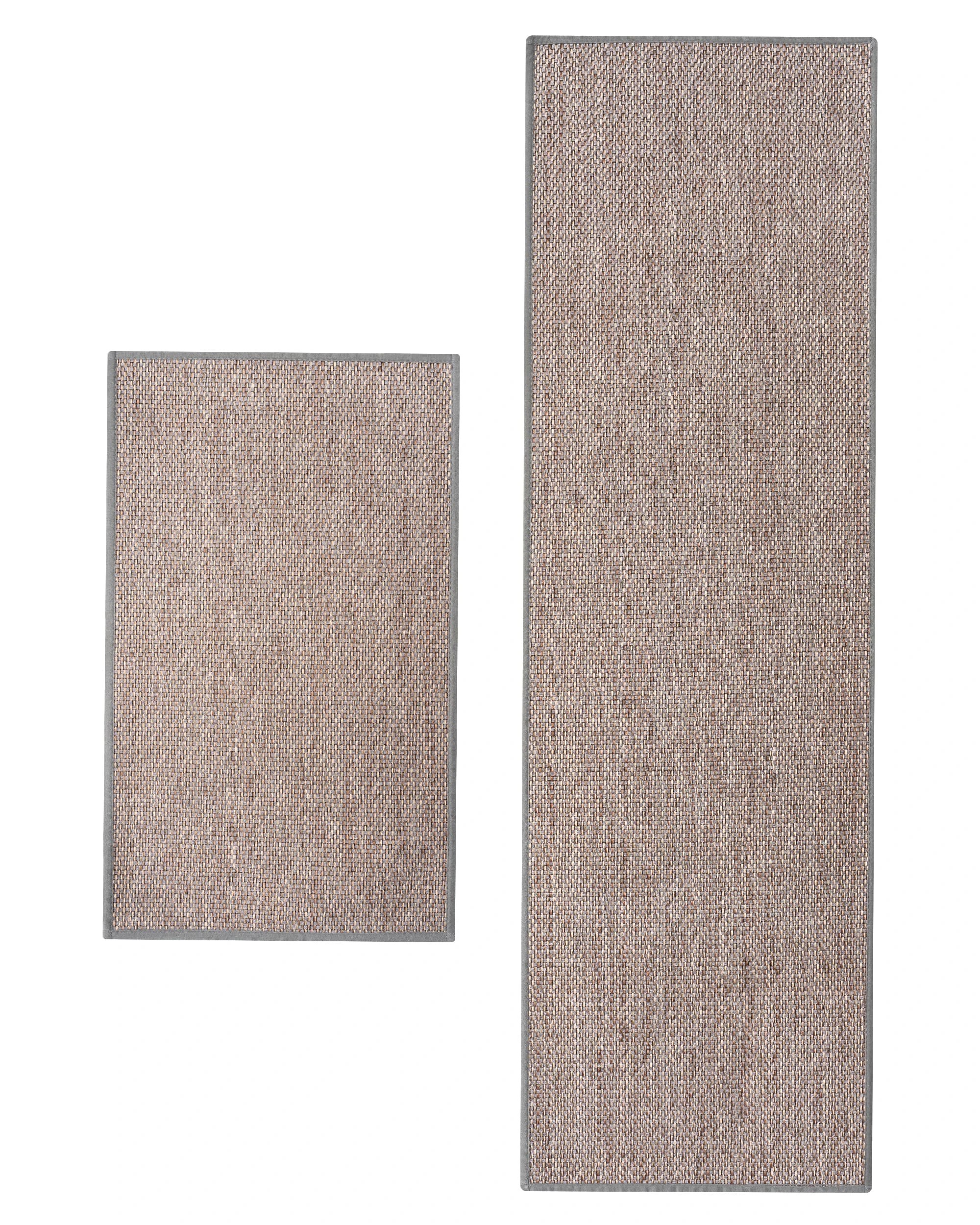 1 ZUNI 2PCS Washable Absorbent Kitchen Mats Non Slip Anti Fatigue for Kitchen Floor Grey, 1 of 7