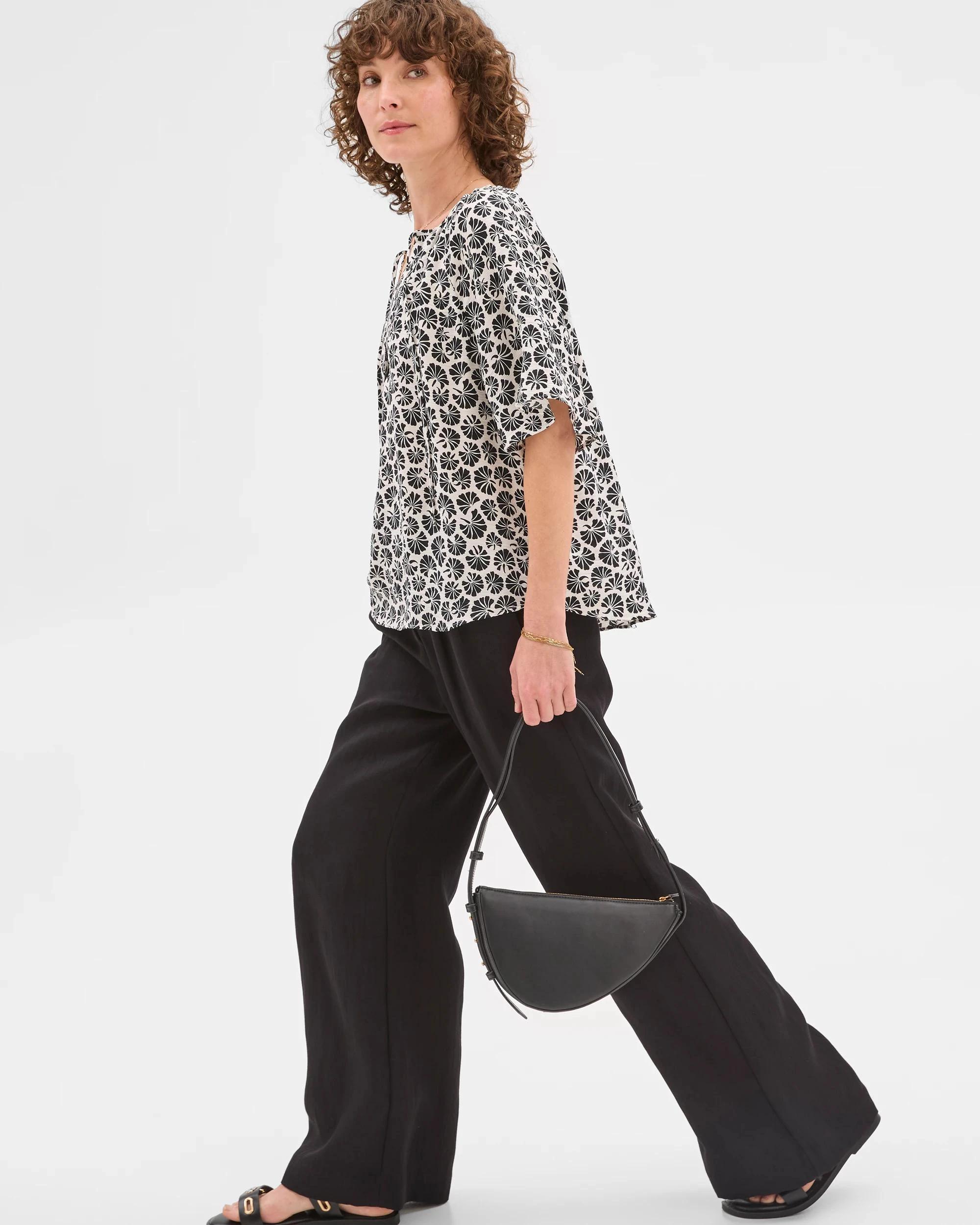 3 Flutter Sleeve Blouse - Preview LINEAR FAN, 3 of 6