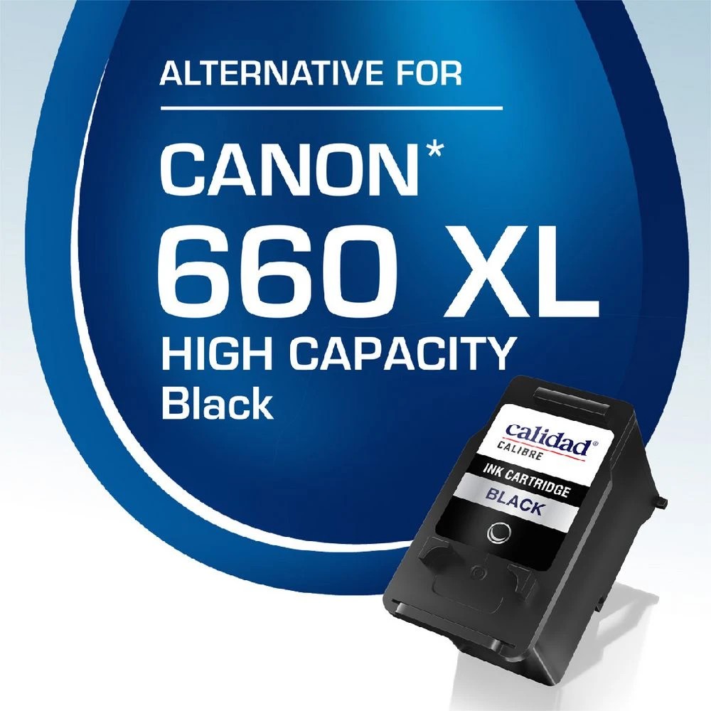 2 Calidad Canon Compatible PG-660XL Ink Cartridge Black, 2 of 7