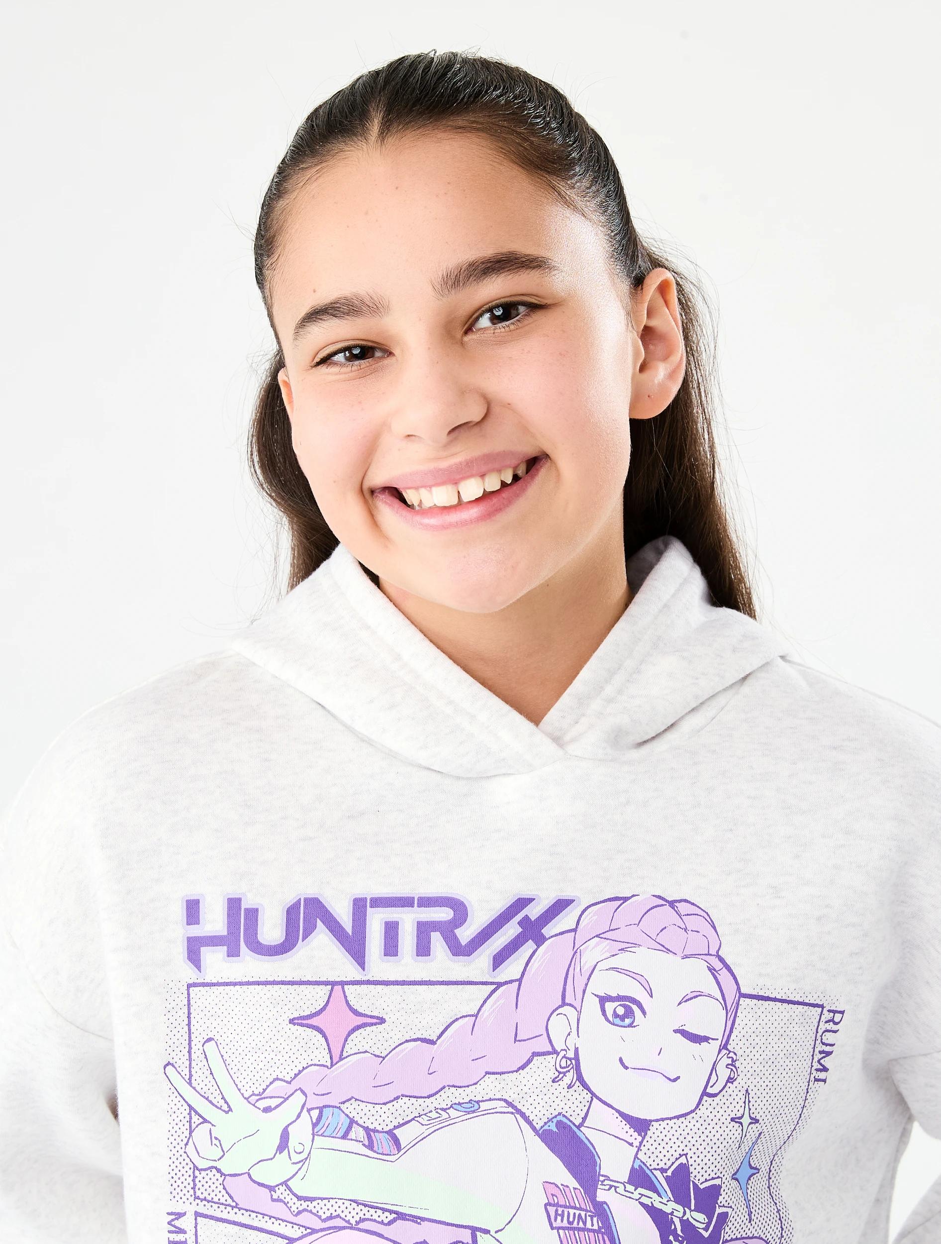 3 KPop Demon Hunters License Oversized Hoodie Grey Dh, 3 of 8