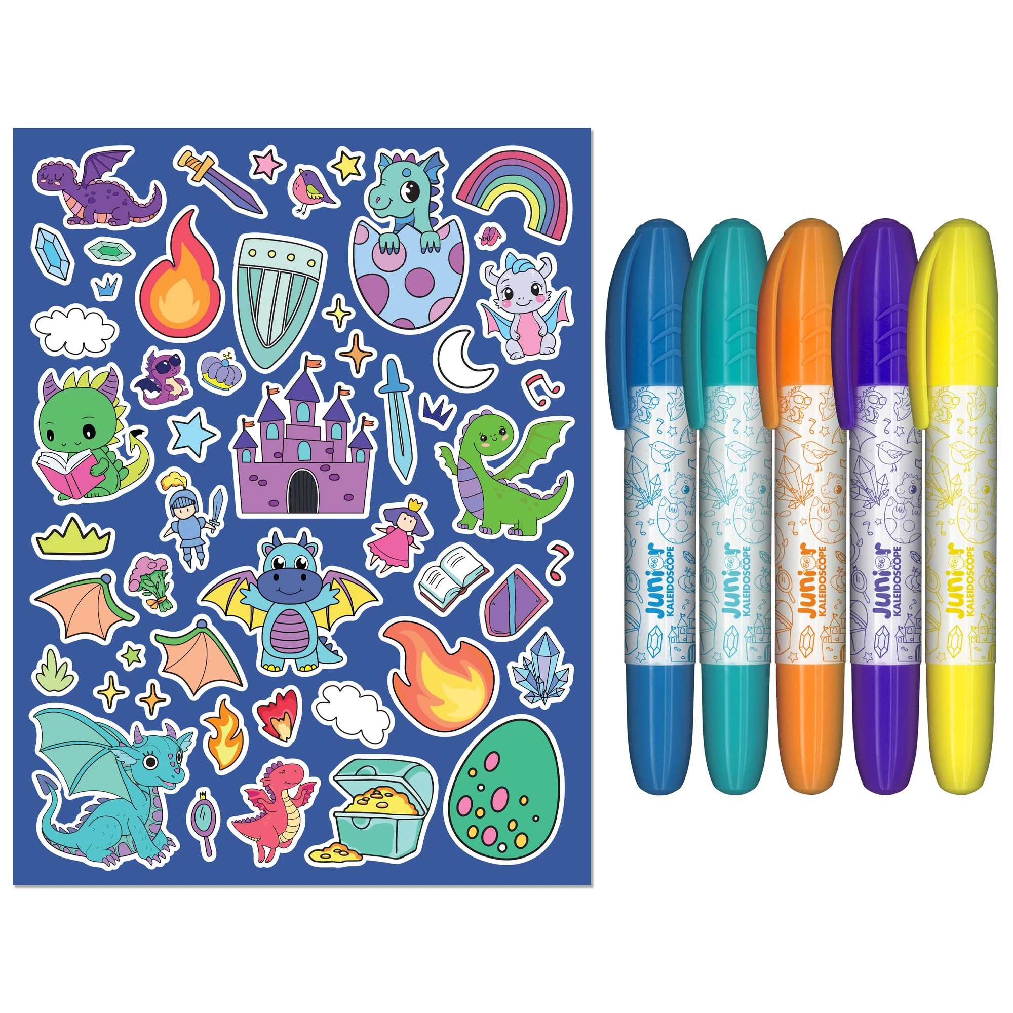 2 Junior Kaleidoscope: Dragons Colouring Kit - Book, 2 of 5