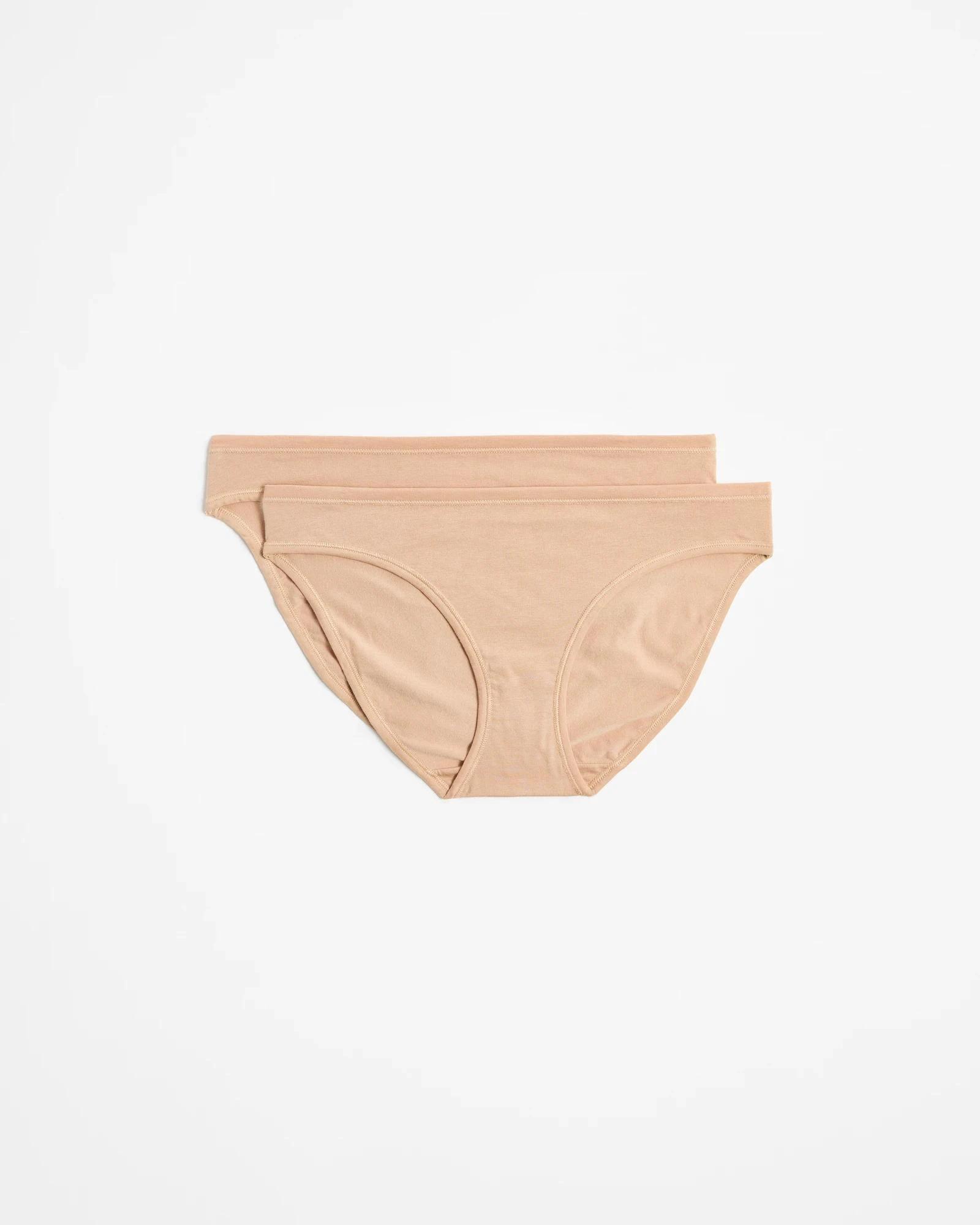 1 Target Woman Womens Super Soft Bikini Briefs 2 Pack LATTE, 1 of 4