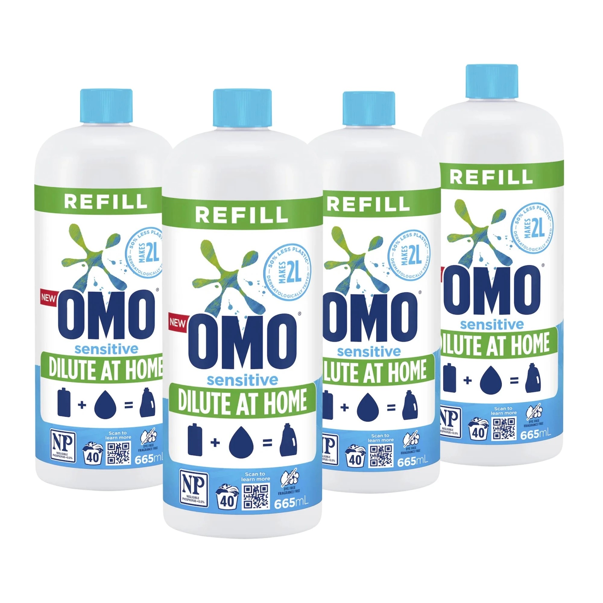 1 OMO Sensitive Laundry Liquid 2L x4, 1 of 7