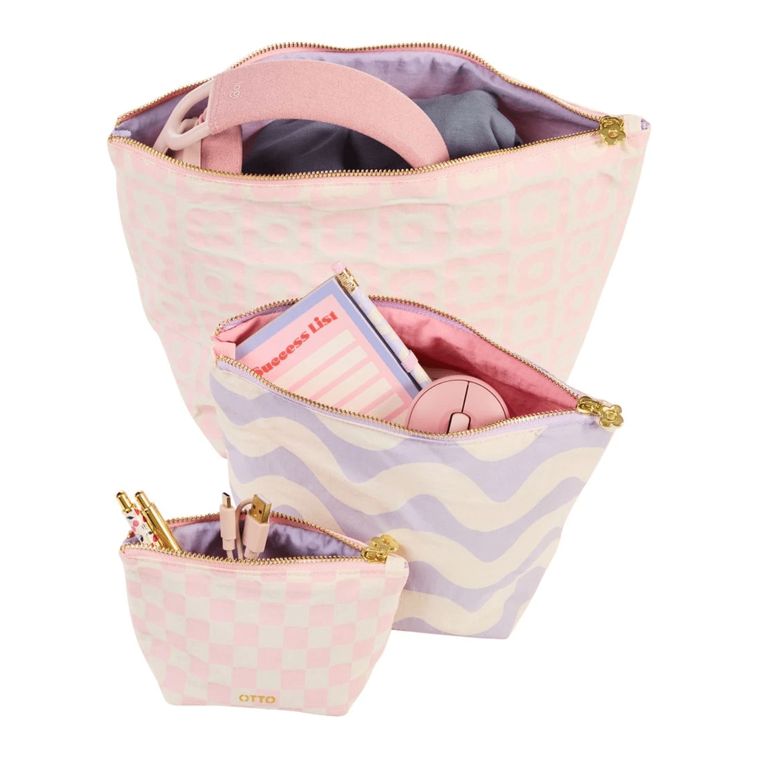 4 Otto Eclectic Pop Accessory Pouch 3 Pack, 4 of 6