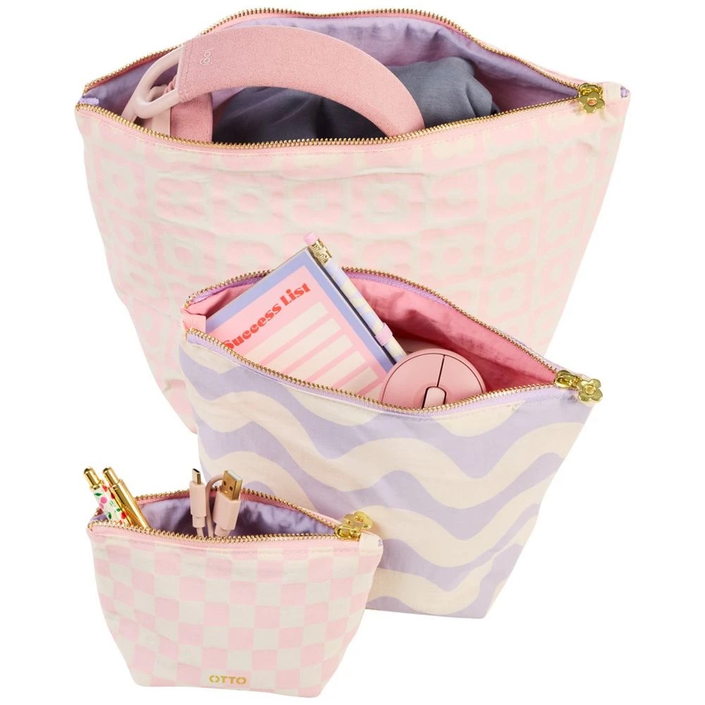 4 Otto Eclectic Pop Accessory Pouch 3 Pack, 4 of 6