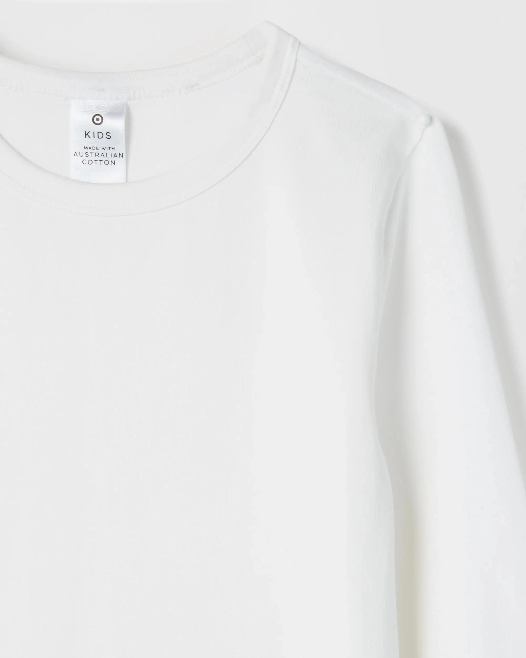 7 Target Kids Australian Cotton Long Sleeve Top WHITE, 7 of 7