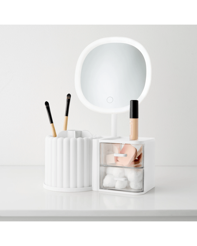 Cosmetic Organiser with Mirror - W