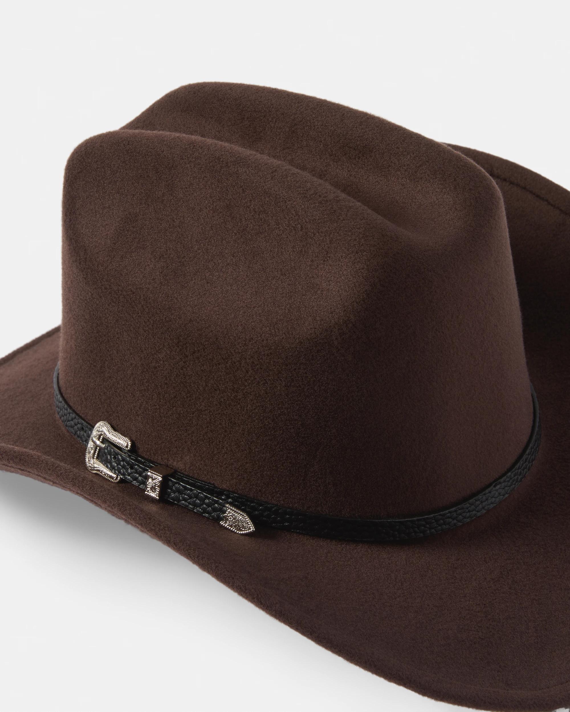 3 Western Trim Cowboy Hat Deep Choc, 3 of 3