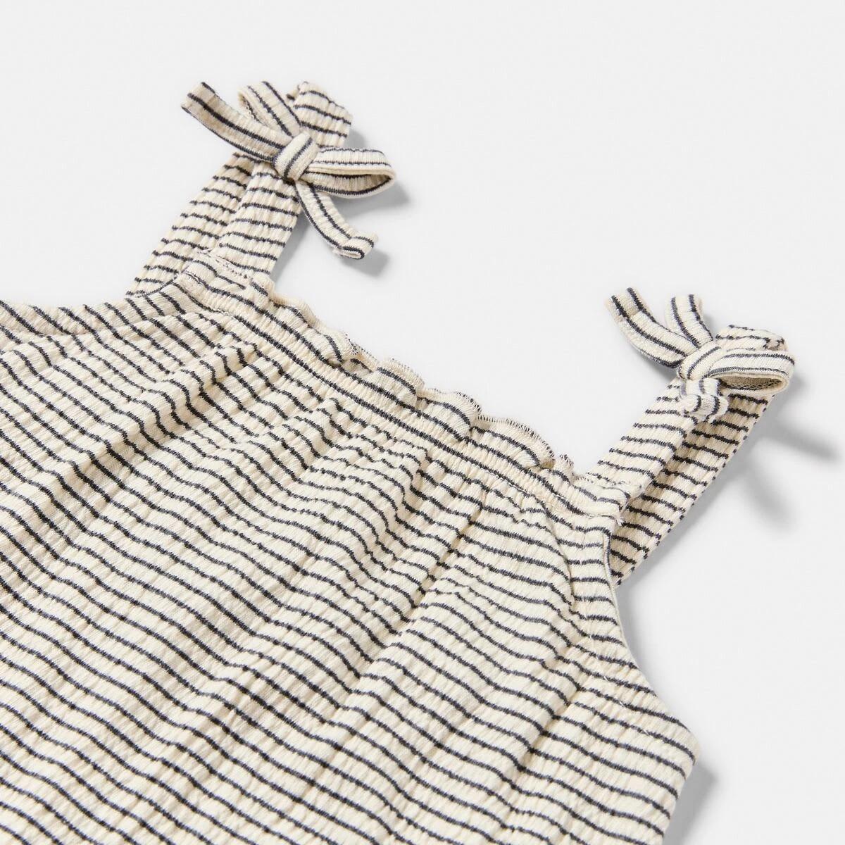 3 Long Leg Crinkle Romper CREAM STRIPES, 3 of 3