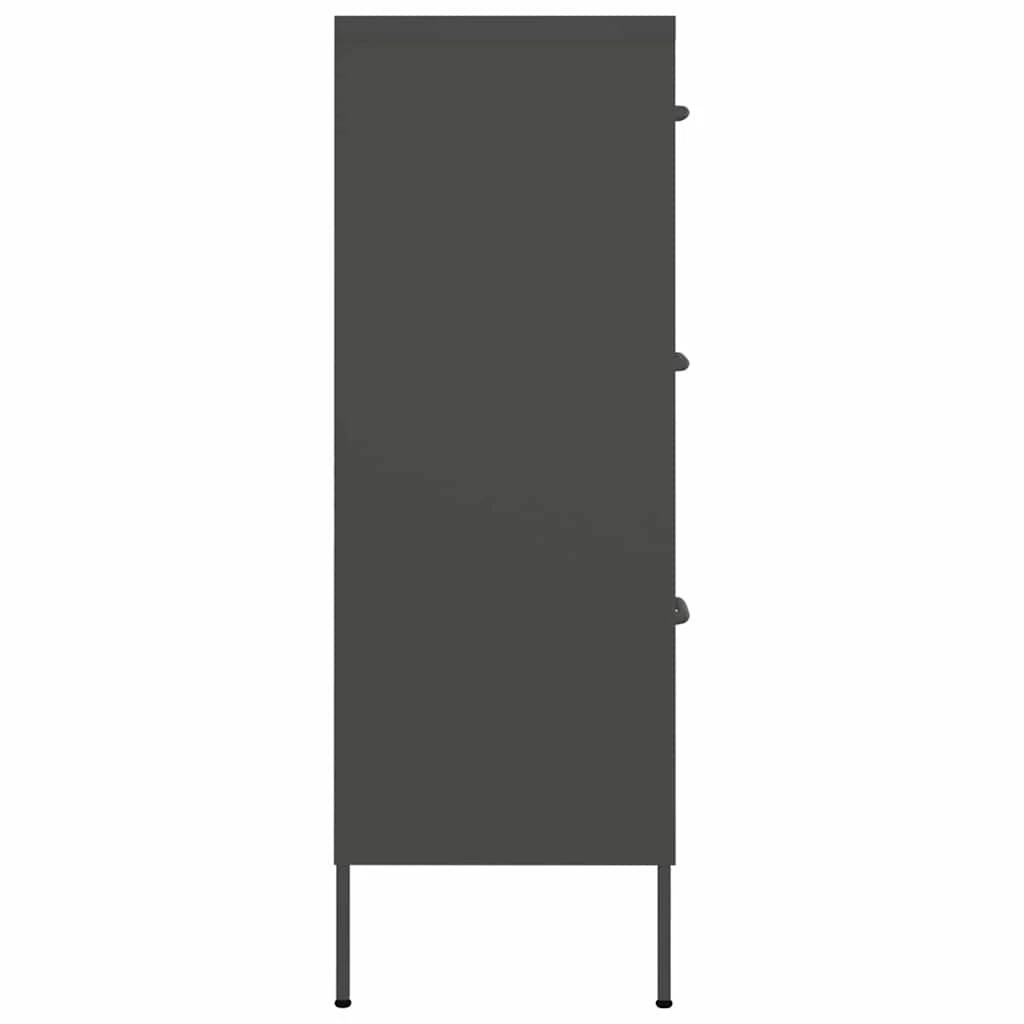 4 Vidaxl Drawer Cabinet - Charcoal, 4 of 10