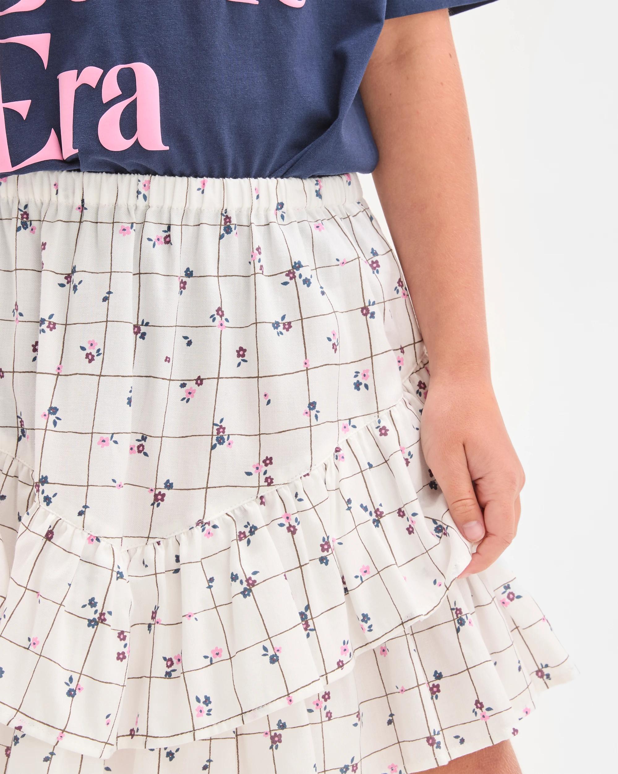 5 Target Kids Australian Cotton Woven Ruffle Mini Skirt CREAM, 5 of 6