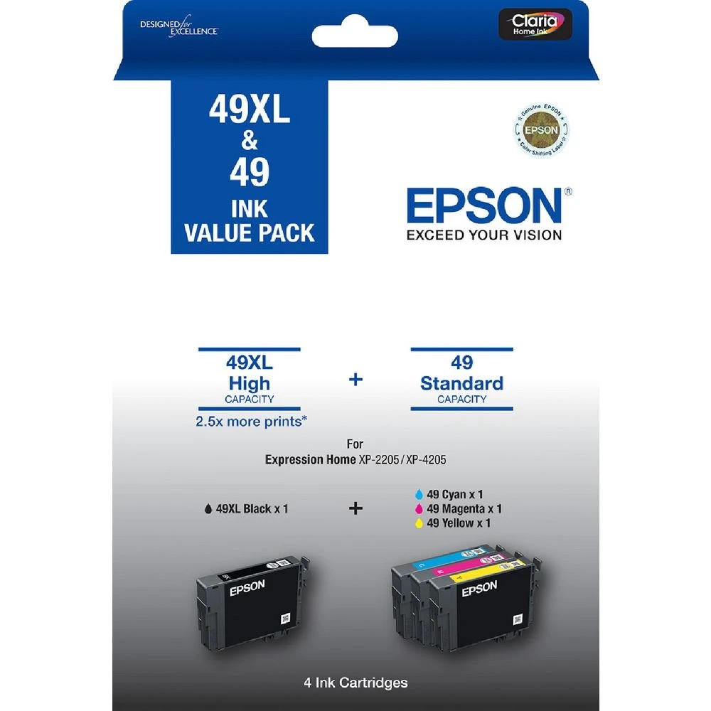 1 Epson 49XL Black and Standard Colour Value Pack, 1 of 1