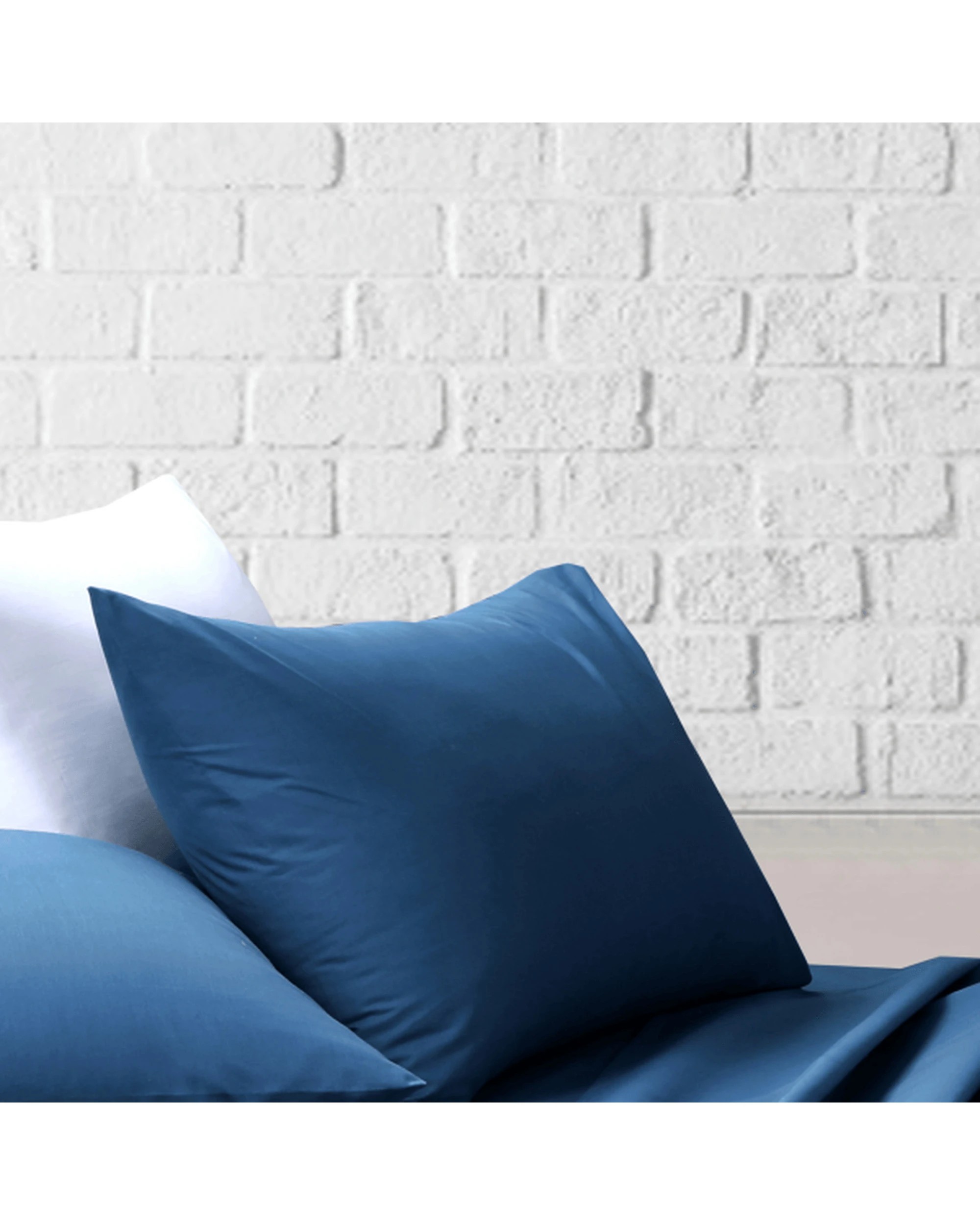 2 Amsons Bedsheets Set Flat & Fitted Sheets With Pillowcases - Single Bed - Blue, 2 of 7