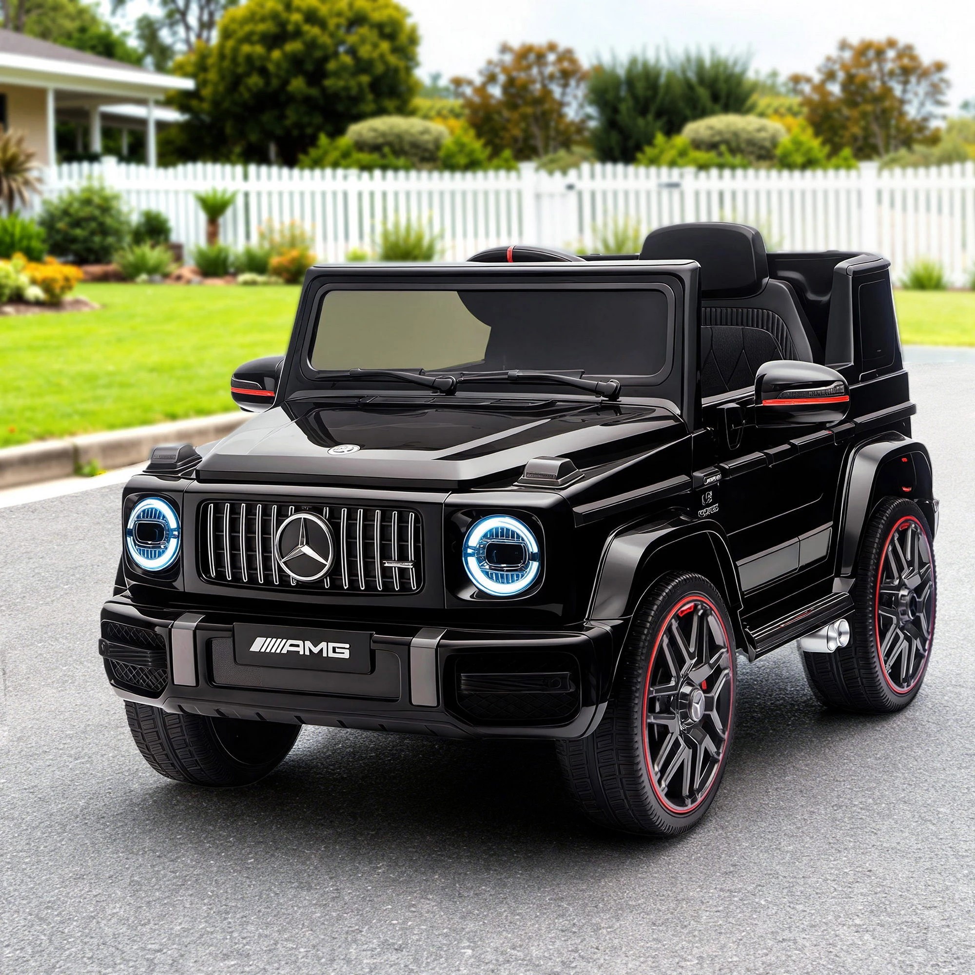 5 Mercedes-Benz 12V Kids Electric Ride On Car G63 Toy Cars Remote Control Horn Music - Black, 5 of 5