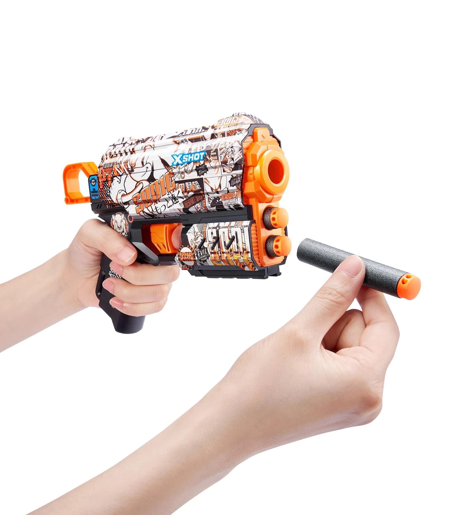 8 XSHOT Skins Flux Blaster - Mega Sonic Skin (8 Darts) by ZURU - Assorted* - Multi, 8 of 8