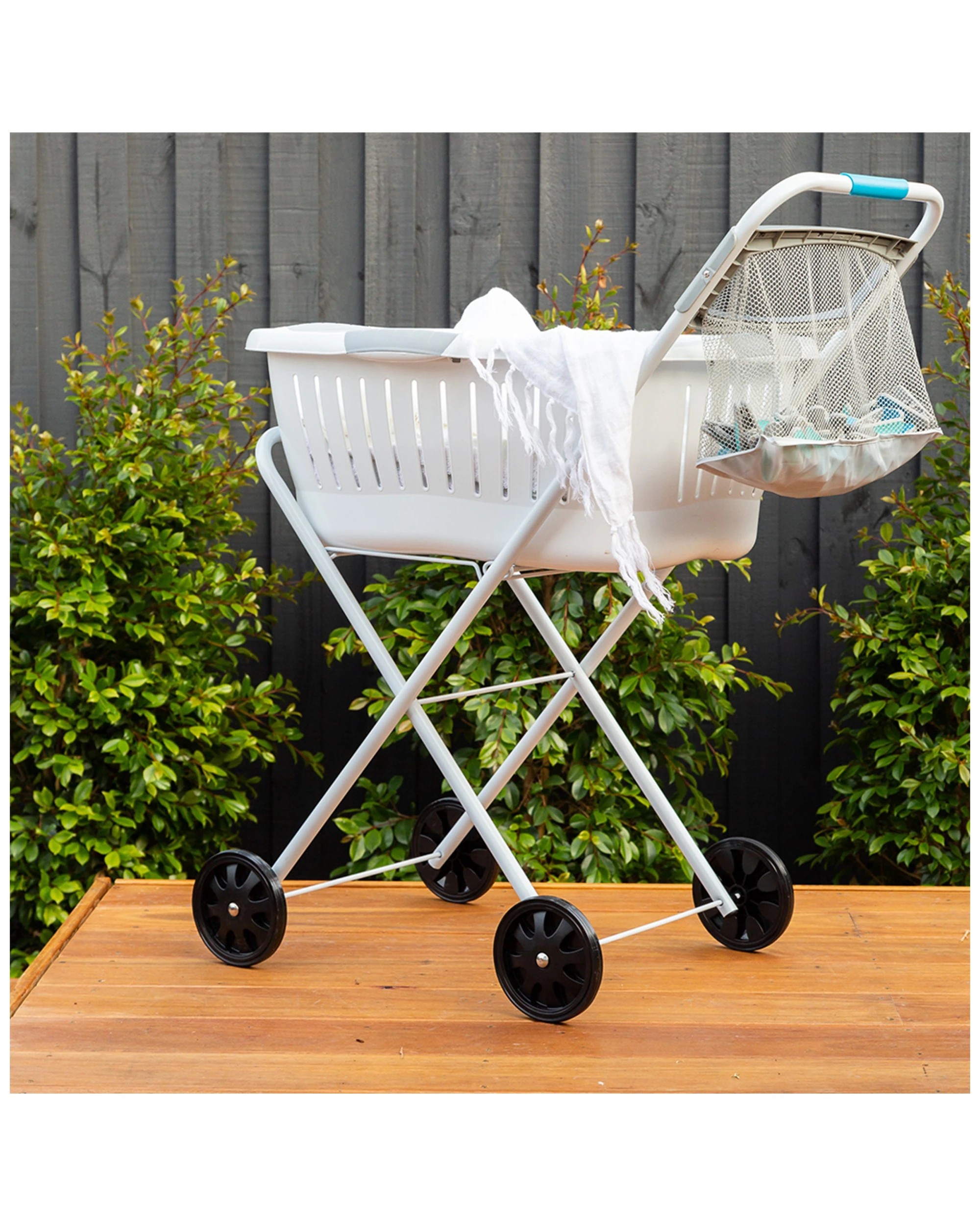 2 Hills Premium Folding Collapsible Lightweight Durable Clothing Laundry Trolley
 - Multi, 2 of 3