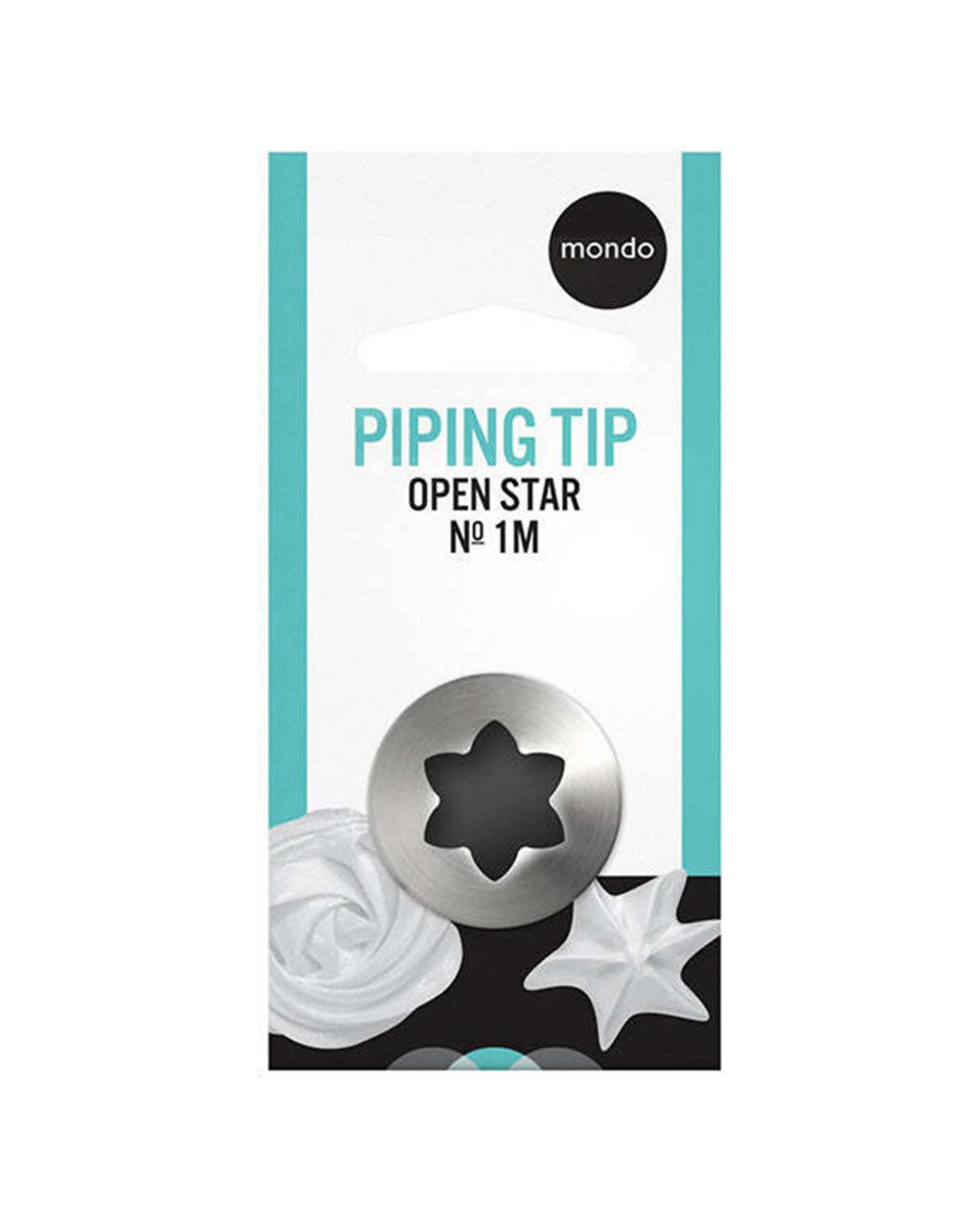 3 Mondo Open Star Piping Tip Food-grade Stainless Steel Single Nozzle For Cakes - Silver, 3 of 3