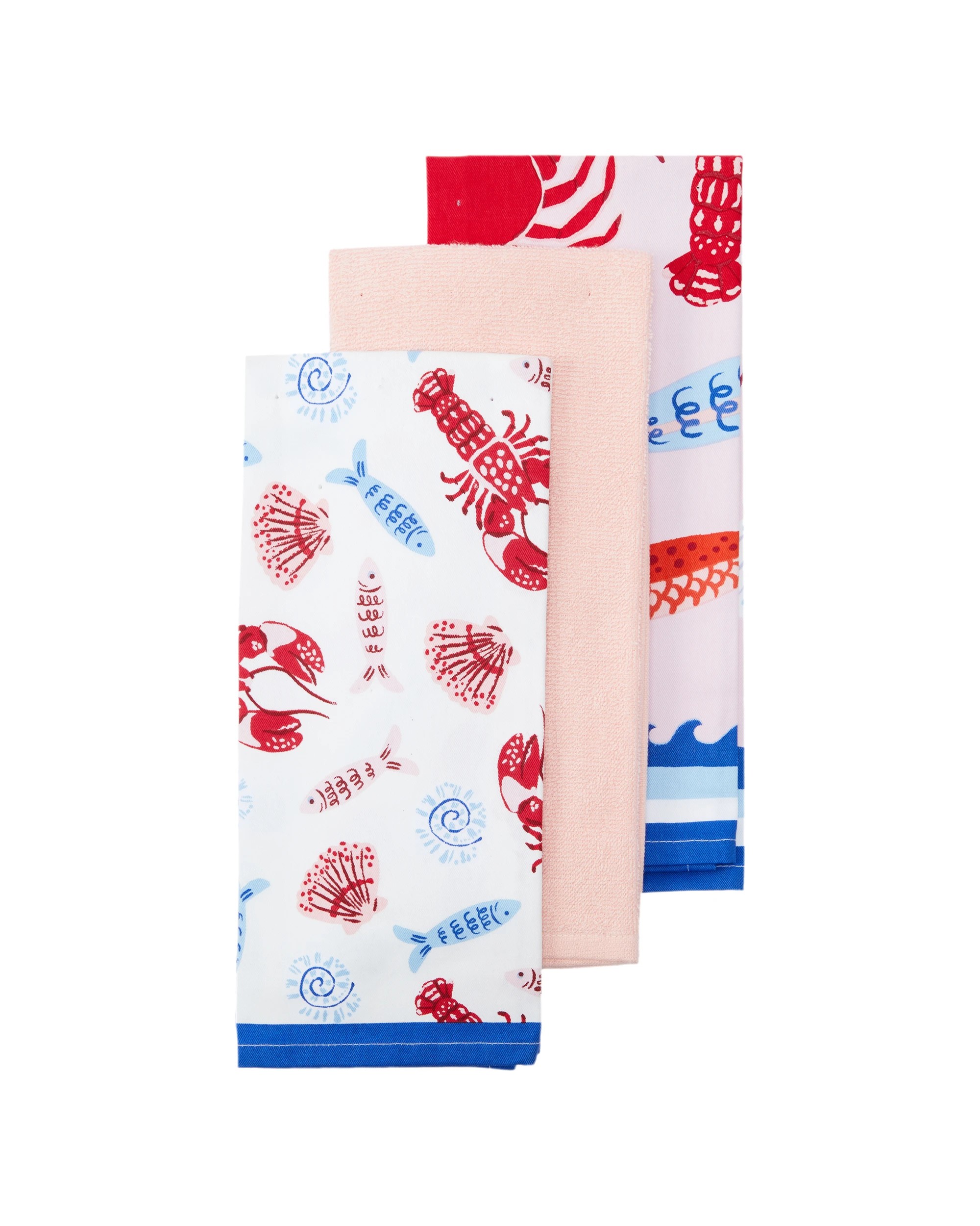1 3 Pack Sardine Summer Tea Towels, 1 of 6