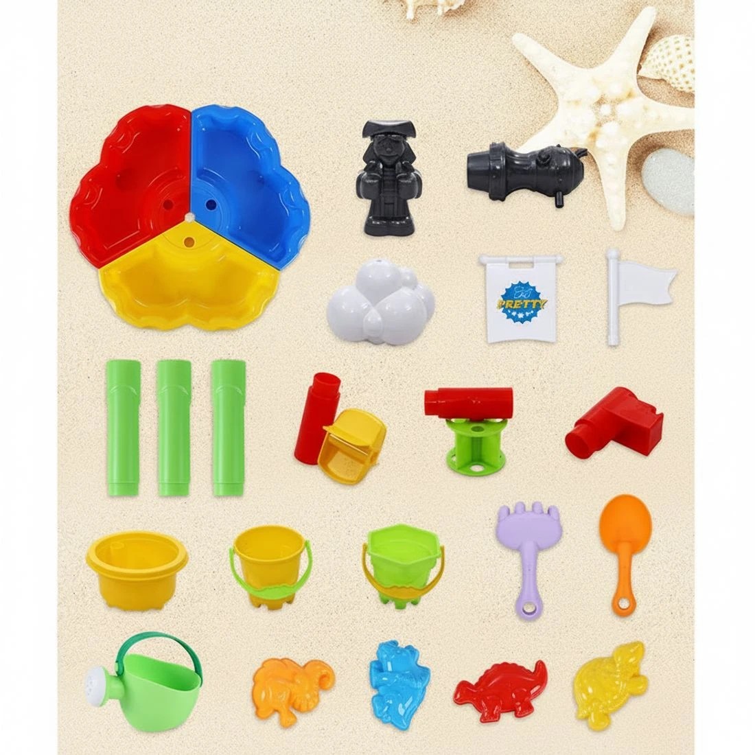 5 Keezi Kids Sandpit Pretend Play Set Outdoor Sand Water Table Beach Toy Durable Space Saving Modern Decor - Blue, 5 of 6