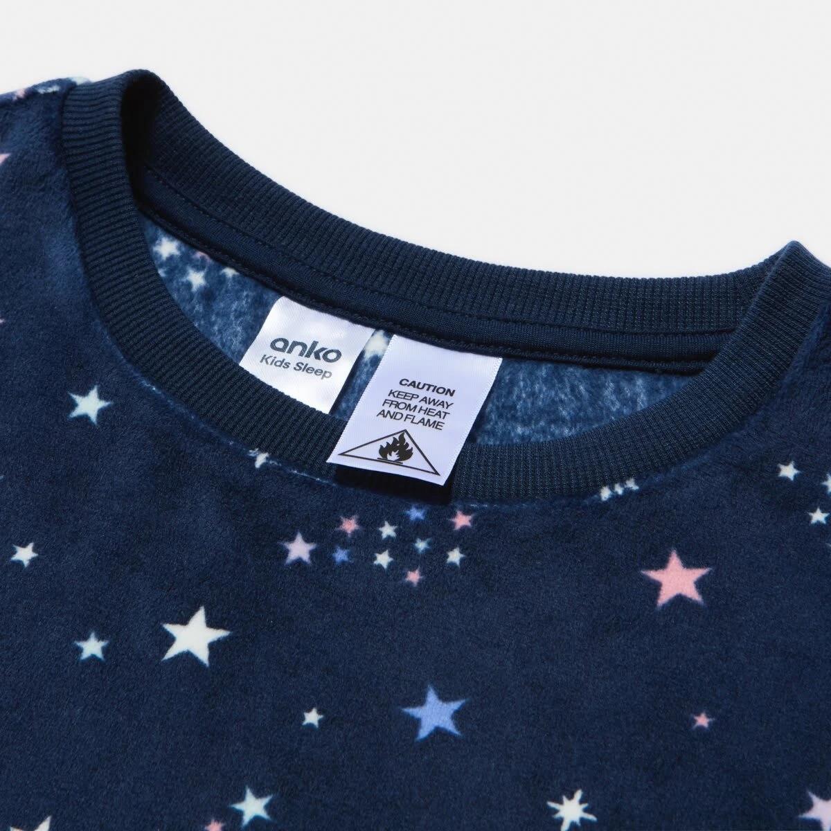 8 Super Soft Pyjama Set Navy Stars, 8 of 9