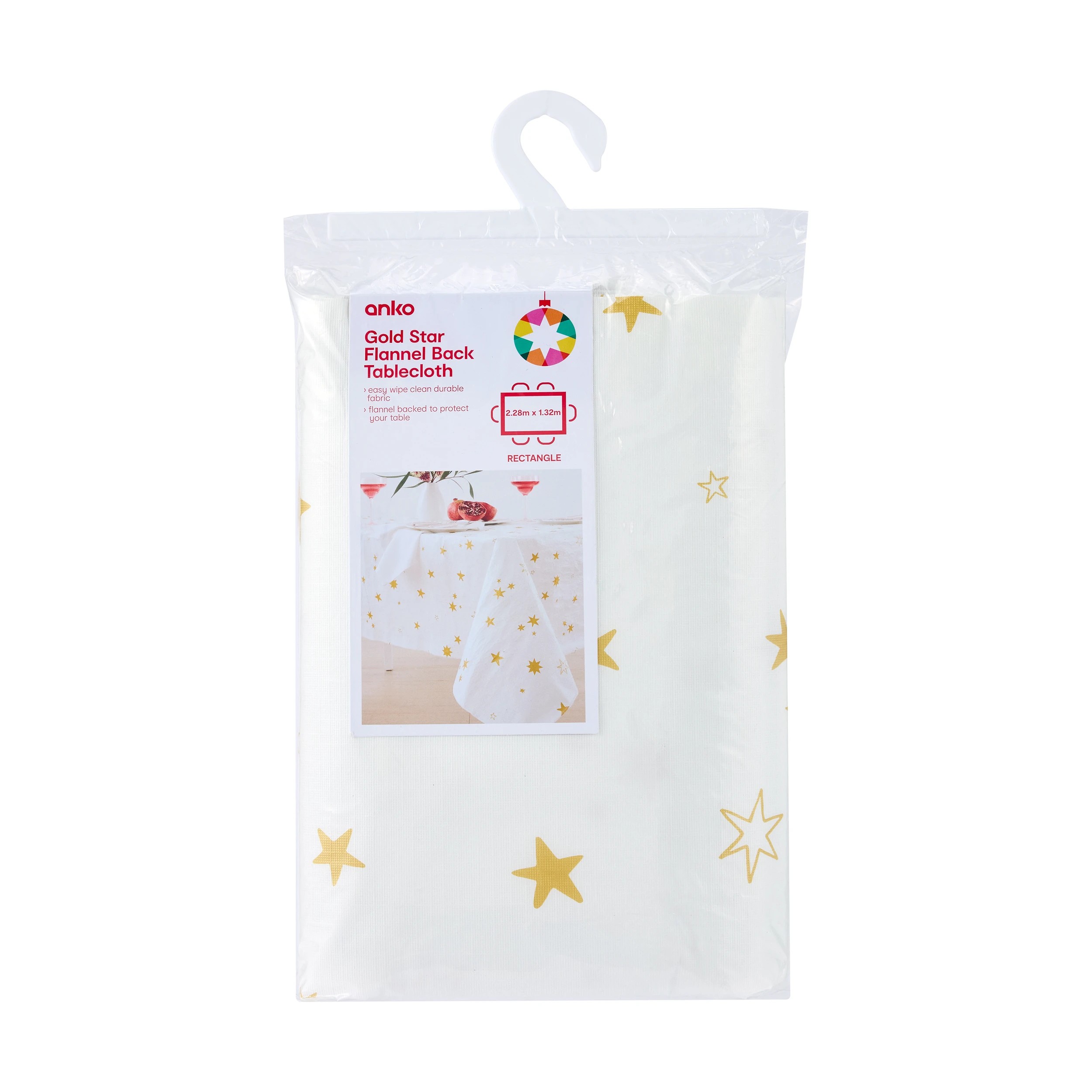 5 Gold Star Flannel Back Tablecloth, 5 of 5