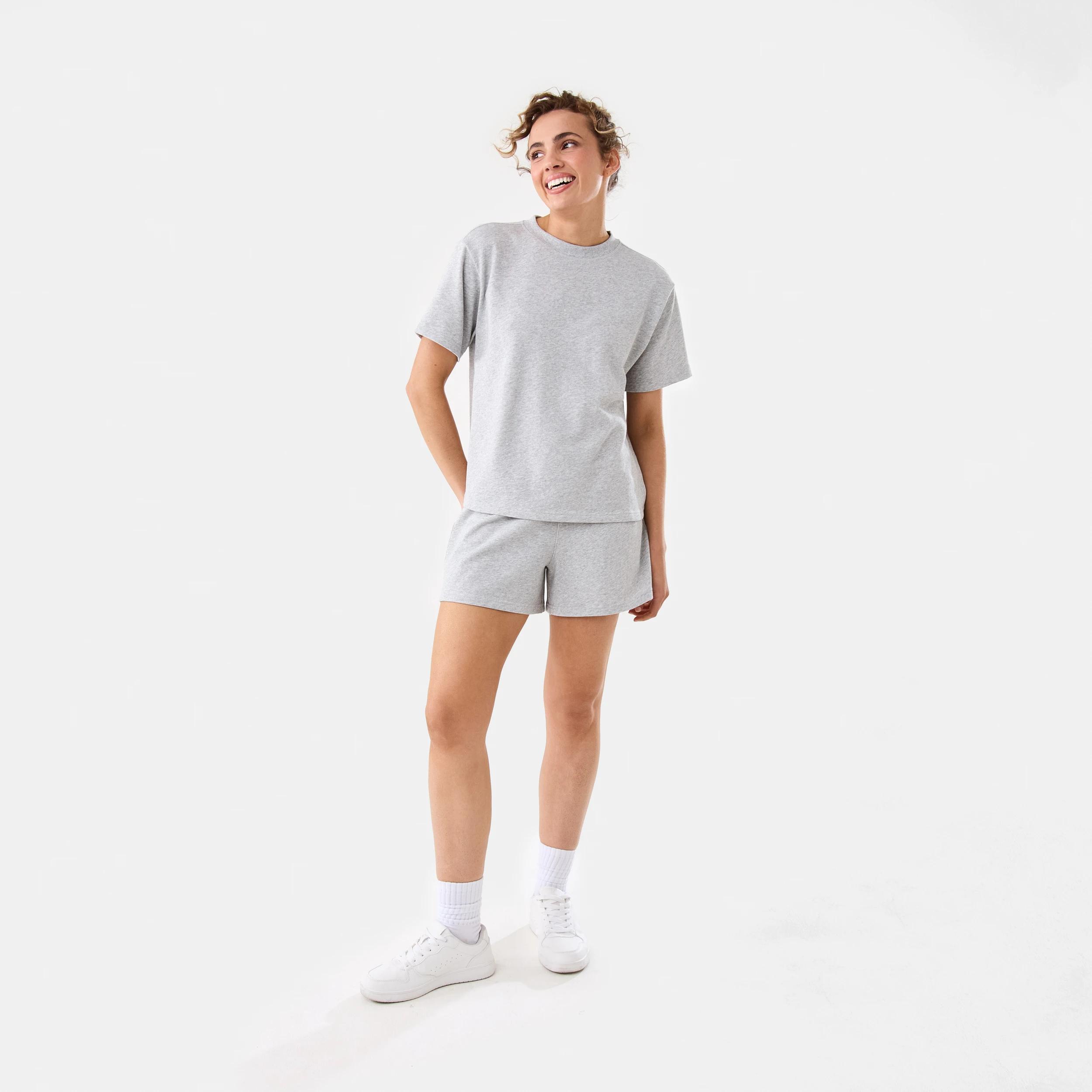 2 Active Womens Terry Shorts SOFT GREY MARLE, 2 of 6
