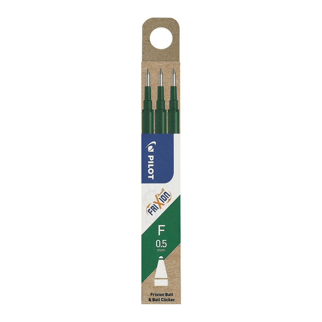 1 PILOT Frixion Erasable Gel Ink Refill 0.5mm Green 3 Pack, 1 of 3