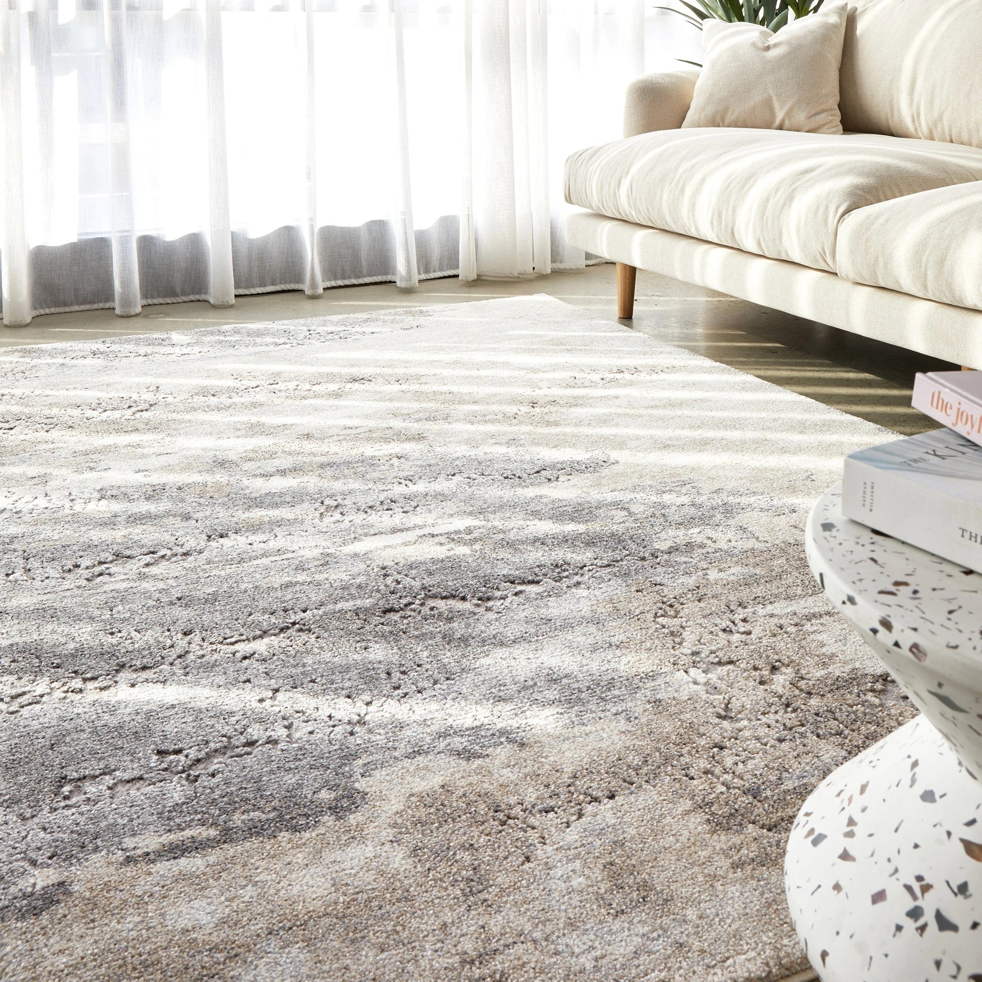 2 Common Ground Rugs Breezewood 99 290x200cm - Large Indoor Floor Rug - White, 2 of 7