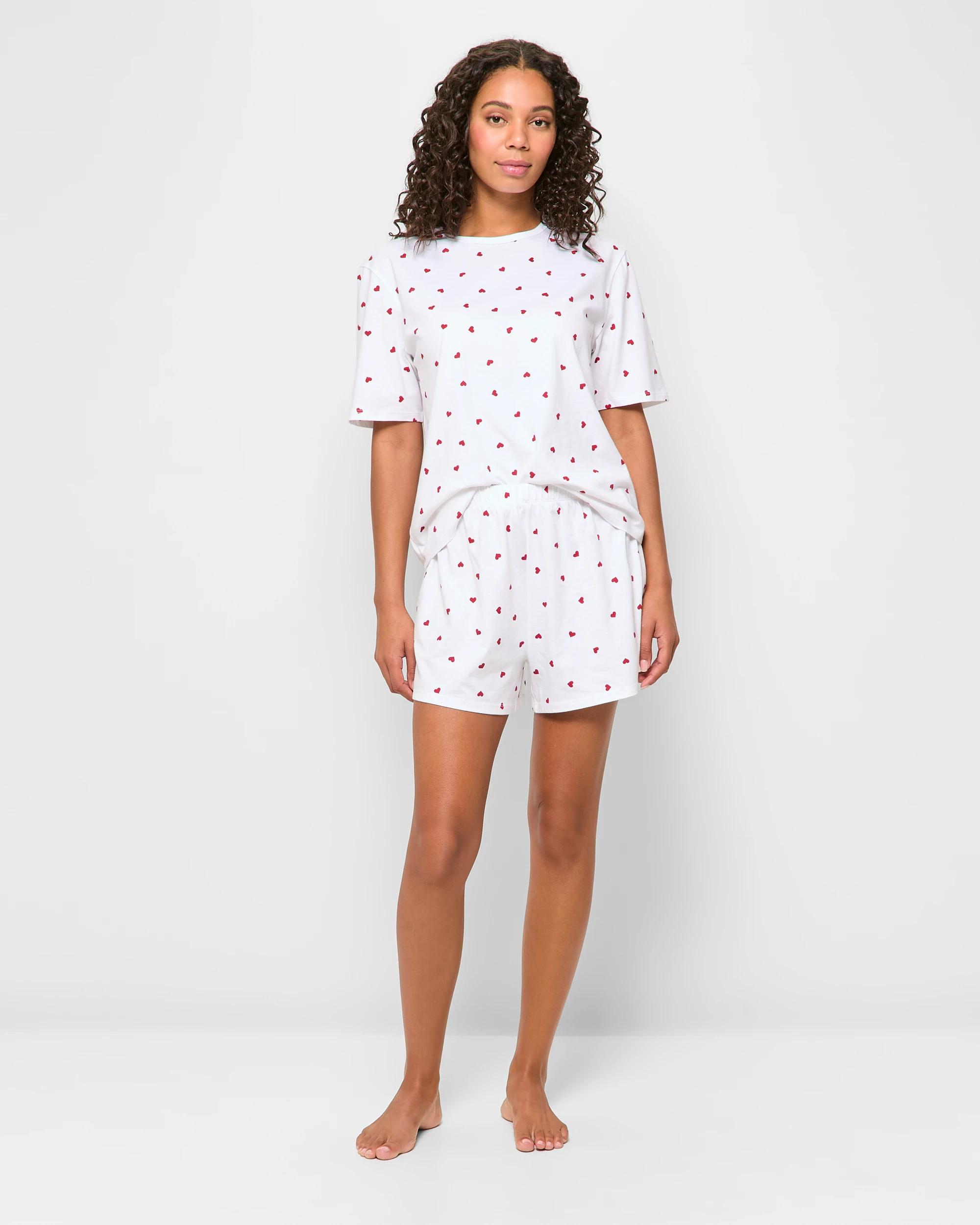 2 Target Australian Cotton Jersey Pyjama Set WHITE HEART, 2 of 5