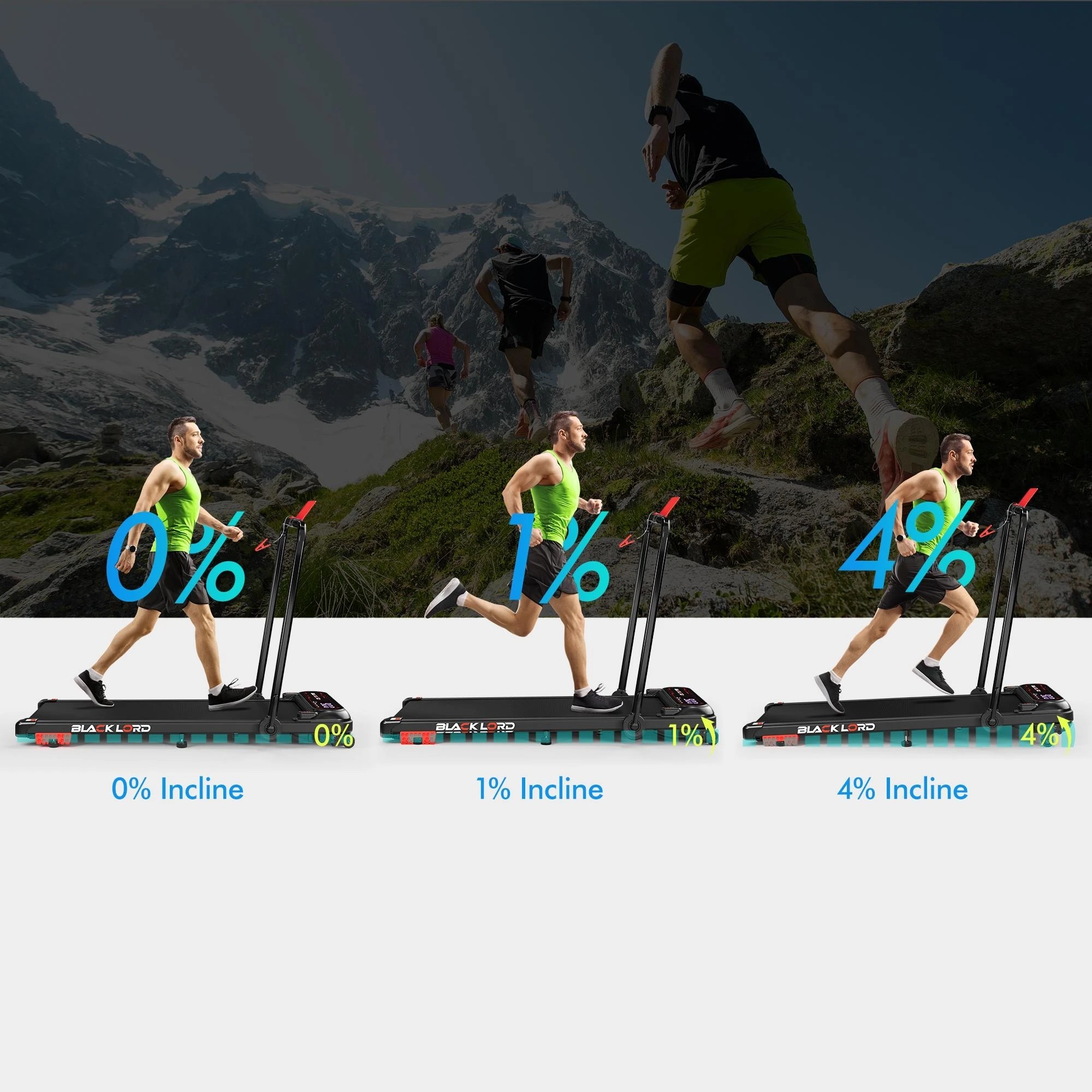 7 Black Lord Treadmill Electric Walking Pad Incline Shock Absorbers Foldable - Black, 7 of 10