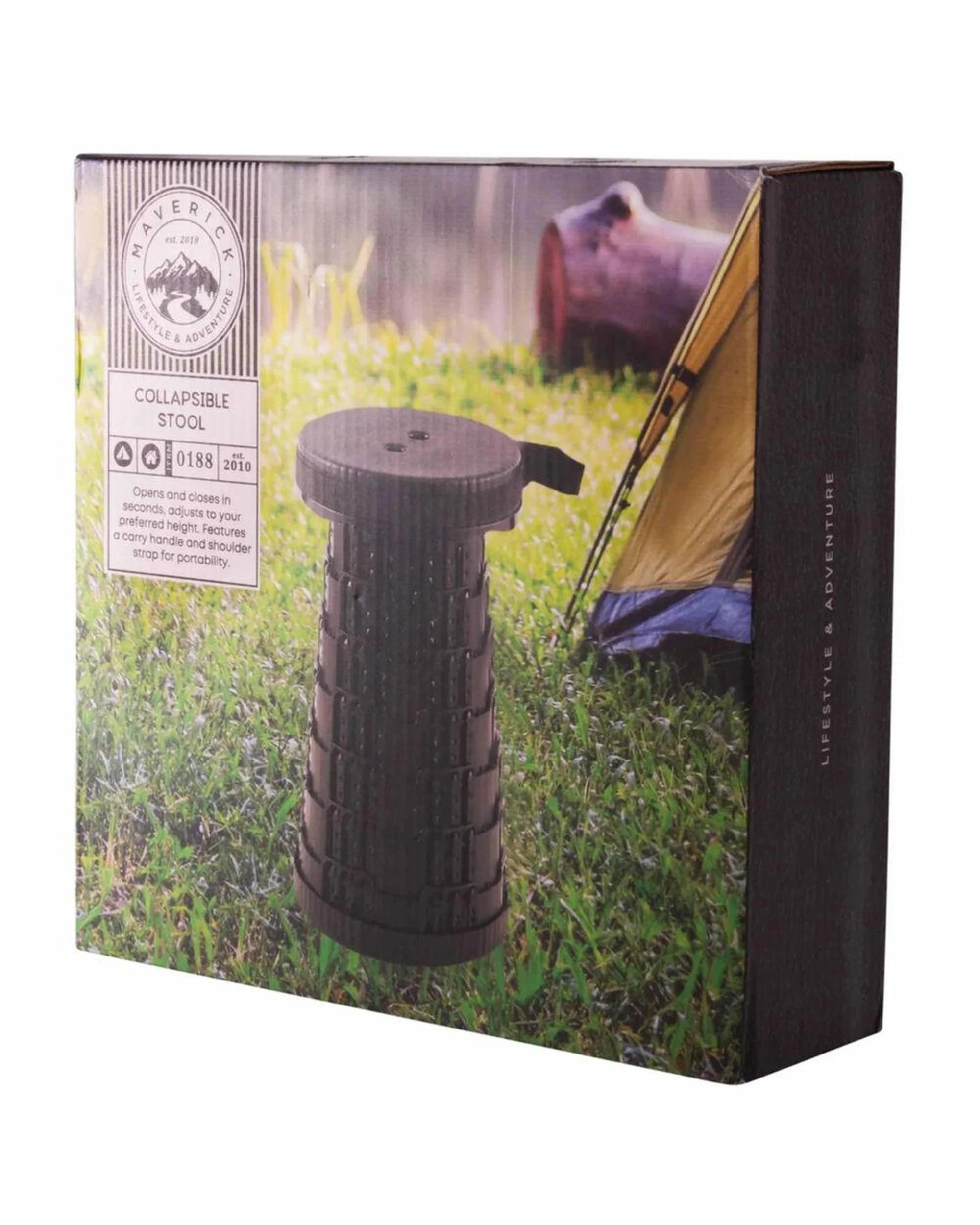 4 Maverick Collapsible Stool - Black, 4 of 4