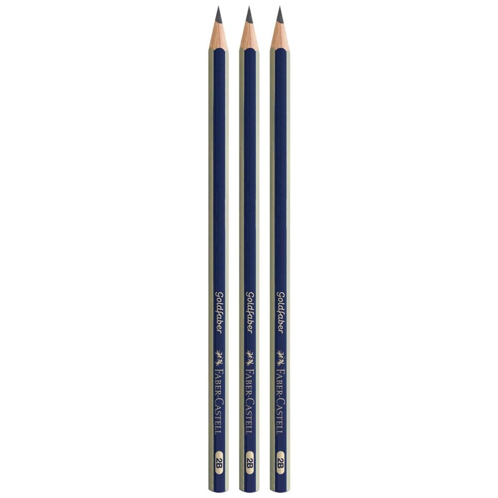 2 Faber-Castell Goldfaber Graphite Pencils 2B 3 Pack, 2 of 4