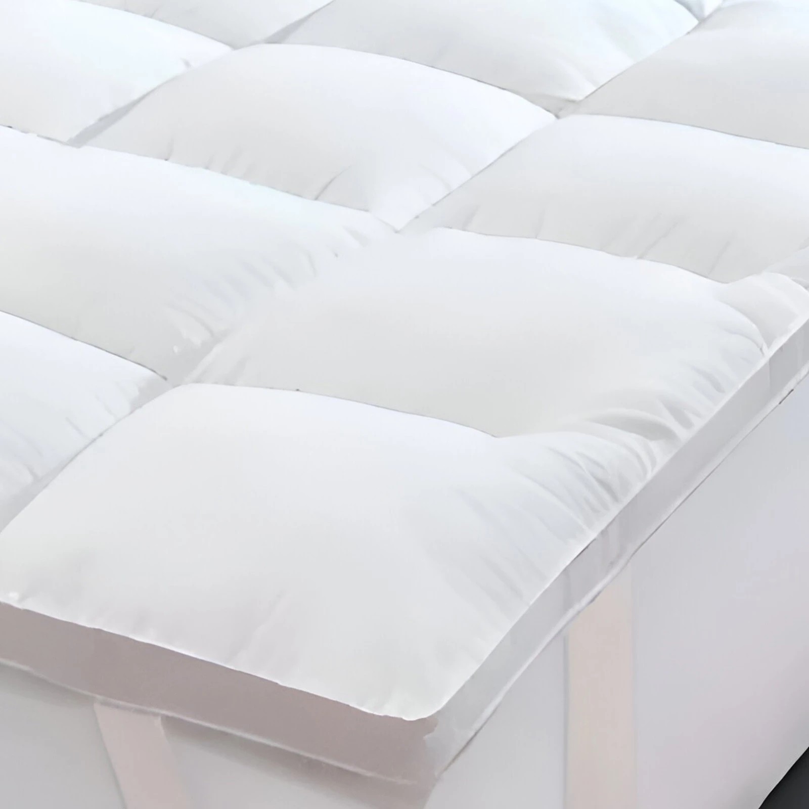 7 Royal Comfort Fitted Foam Cover Underlay Goose Mattress Topper 1000GSM - Double Bed - White, 7 of 7