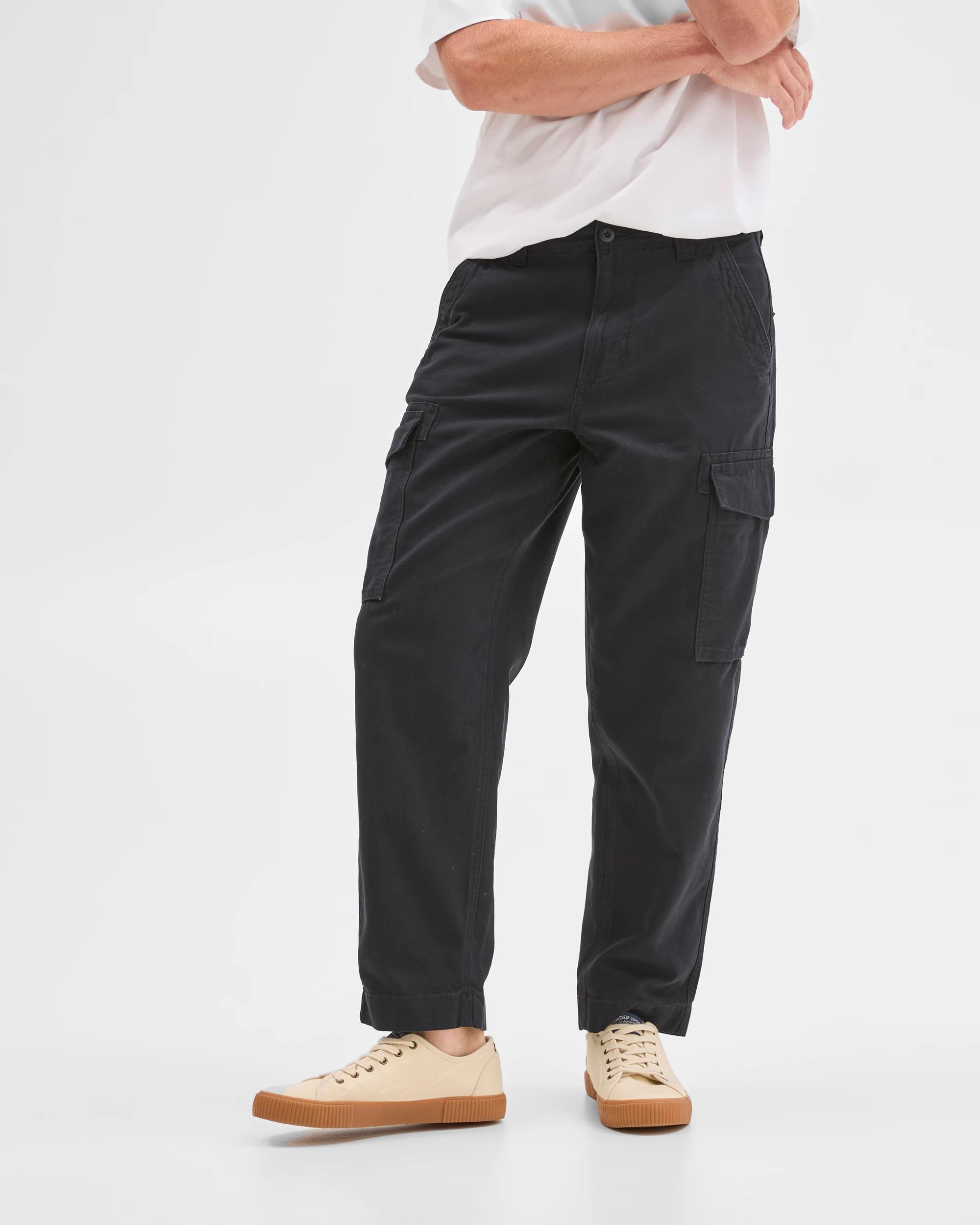 5 Target Man Australian Cotton Regular Fit Cargo Pants BLACK, 5 of 8