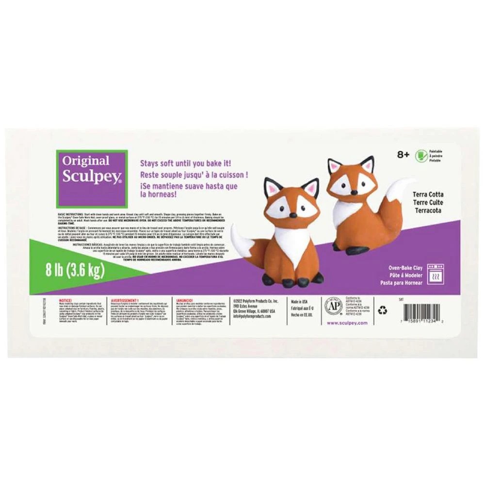 1 Sculpey Original Modelling Clay Terracotta 3.6kg, 1 of 3