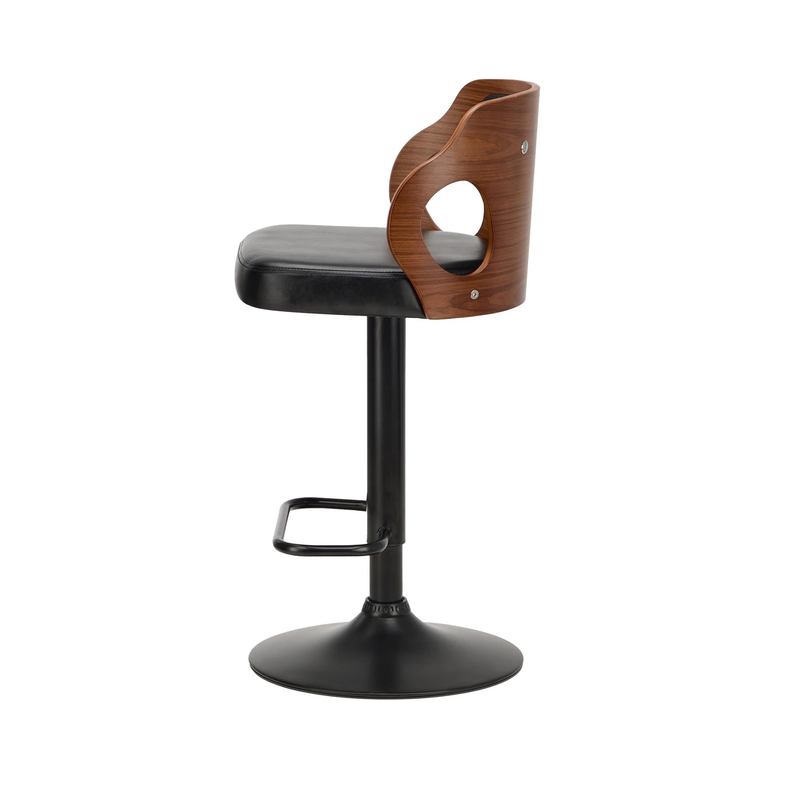 7 Oikiture 2x Bar Stools Gas Lift - Black, 7 of 9