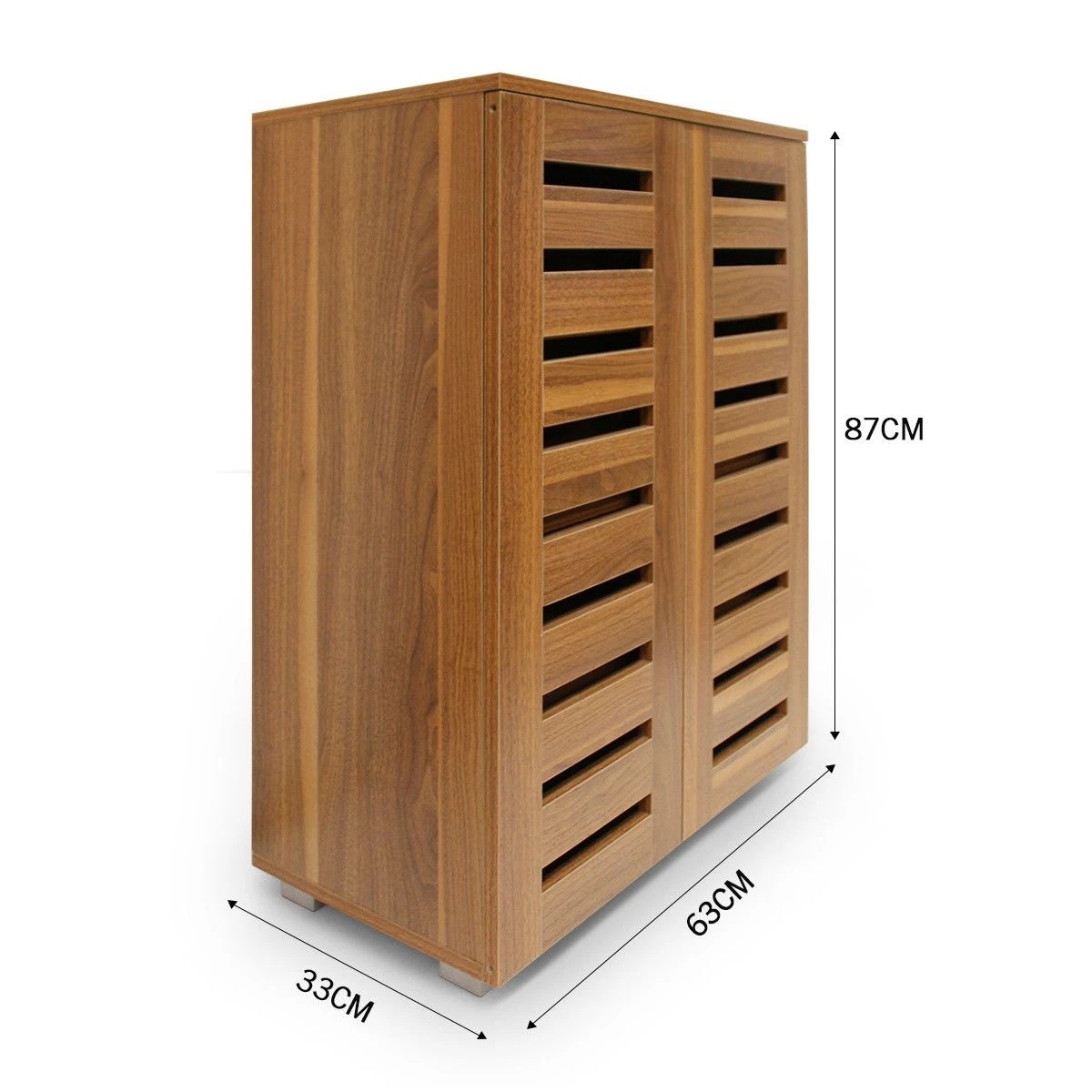 3 Ausway 4 Tier Wooden Shoe Storage Cabinet Rack Shelf for 20 Pairs Shoes, 3 of 7