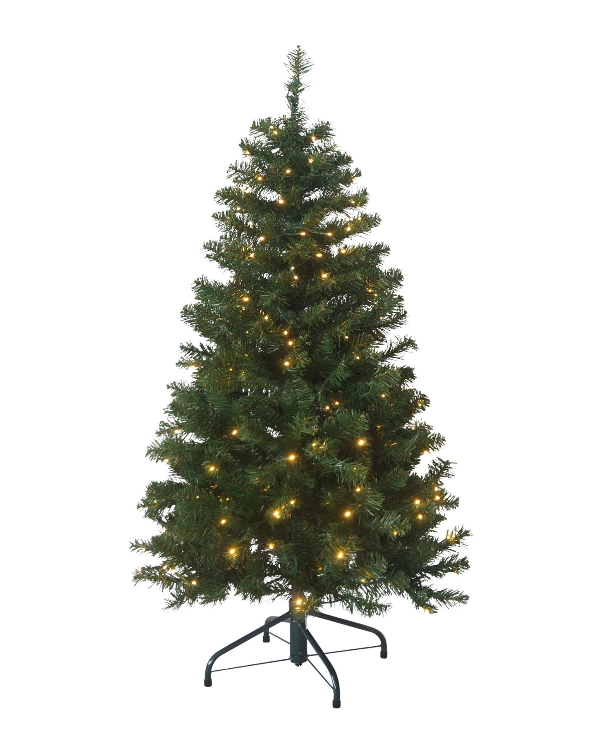 1 Christabelle 137cm Pine Slimline Christmas Tree With Led Lights, 1 of 6