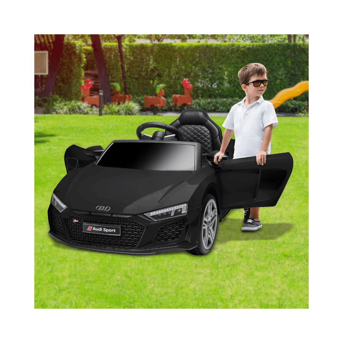 2 Kahuna Audi Sport Licensed Kids Electric Ride On Car Remote Control Black, 2 of 10
