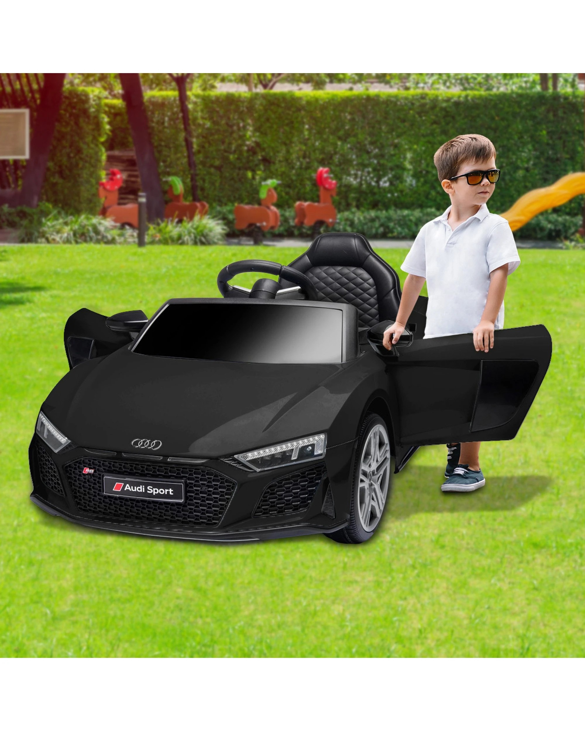 2 Kahuna Audi Sport Licensed Kids Electric Ride On Car Remote Control Black, 2 of 10