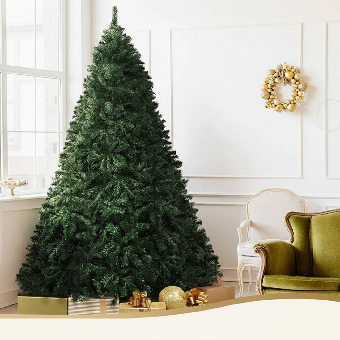 6 Jingle Jollys Christmas Tree 2.4M Xmas Tree Decoration 8 Light Mode Colour - Multi, 6 of 8