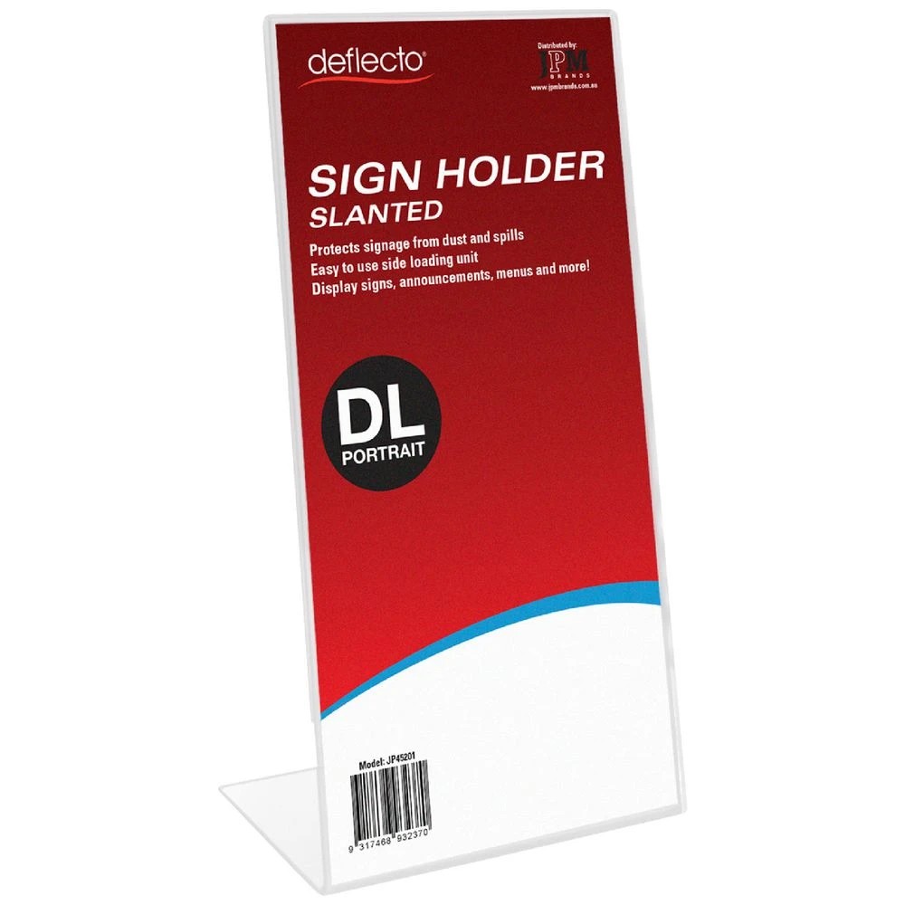 1 Deflecto Slanted DL Sign Holder Portrait, 1 of 1