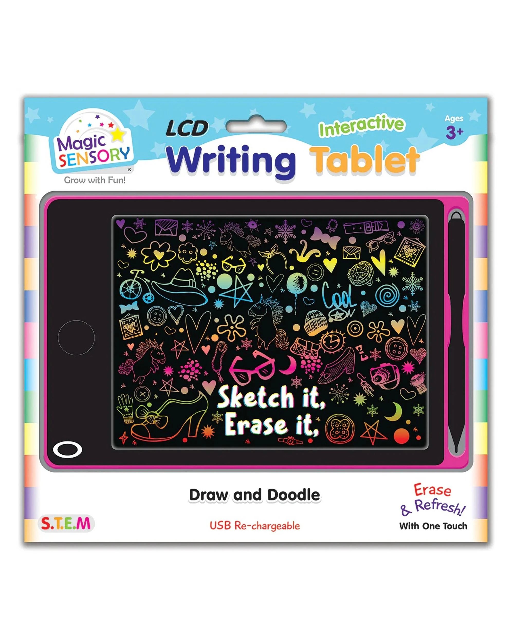 1 Magic Sensory Interactive LCD Writing Tablet - Pink Unicorn - Pink, 1 of 6