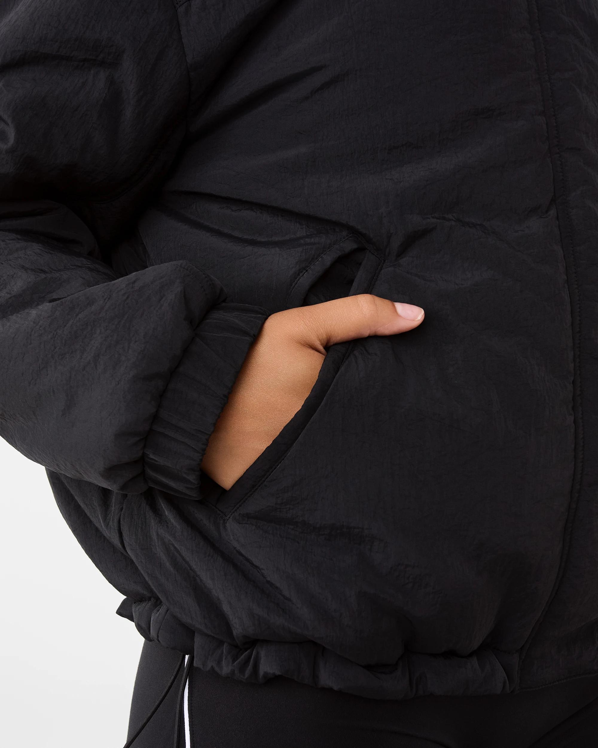 8 Active Womens Zip Through Sports Bomber Jacket Black, 8 of 10