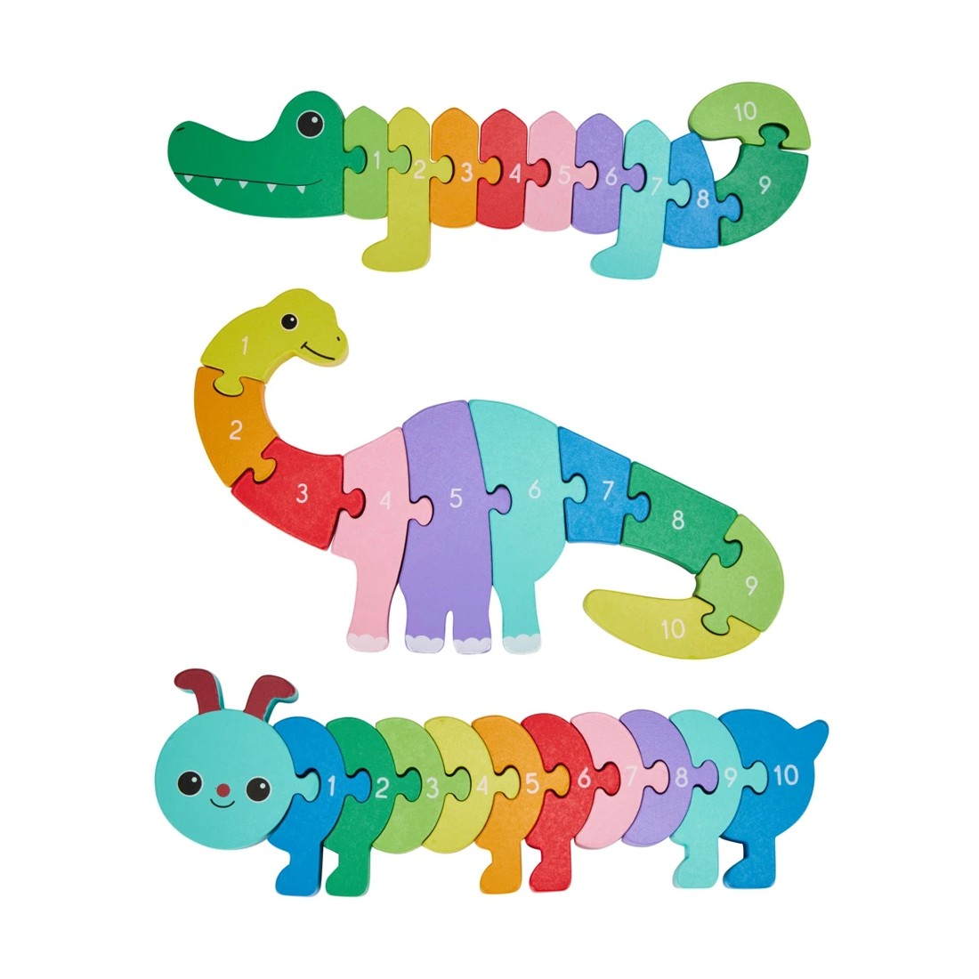 1 Wooden Counting Rainbow Animal - Assorted, 1 of 8
