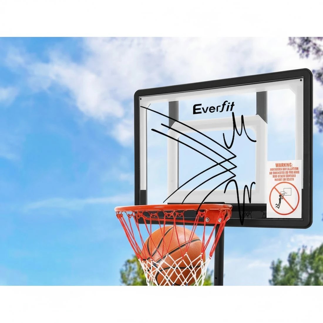 4 Everfit 2.1M Basketball Hoop Stand System Adjustable Portable Pro Kids Clear - Multi, 4 of 7