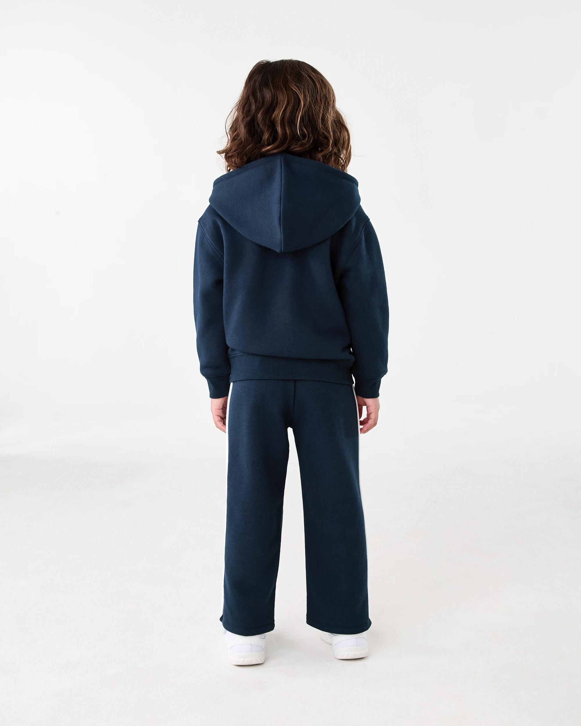 8 Plain Zip Through Hoodie Dress Navy, 8 of 8