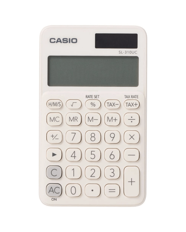 Casio 10 Digit Portable Calculator White SL310